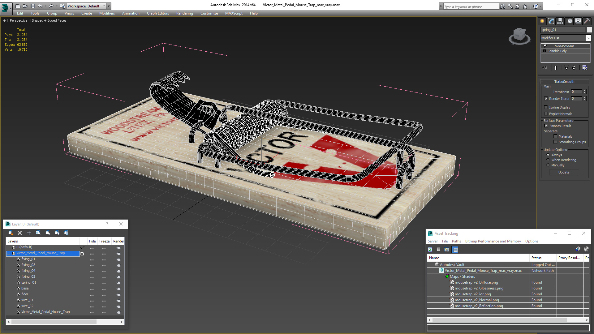 Victor Metal Pedal Mouse Trap 3D model