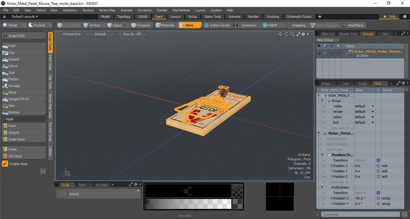 Victor Metal Pedal Mouse Trap 3D model