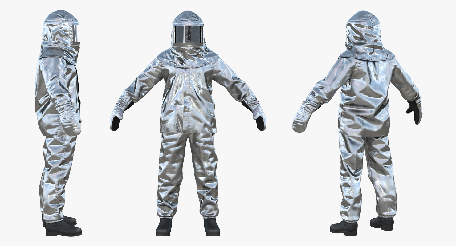 3D model Aluminized Chemical Protective Suit