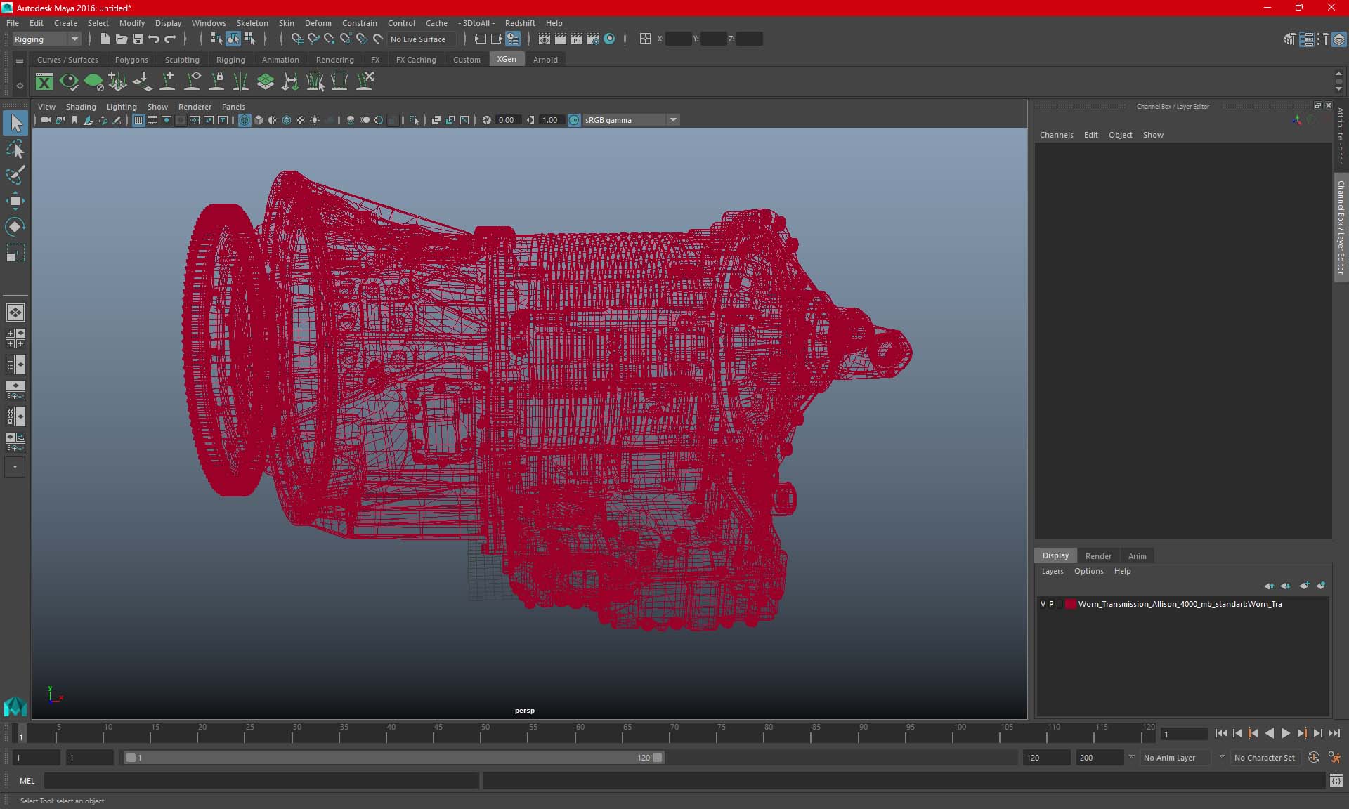 3D Old Transmission for Truck