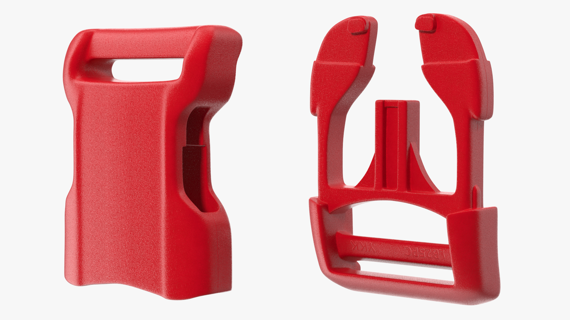 3D model YKK Contoured Side Release Plastic Buckle Red
