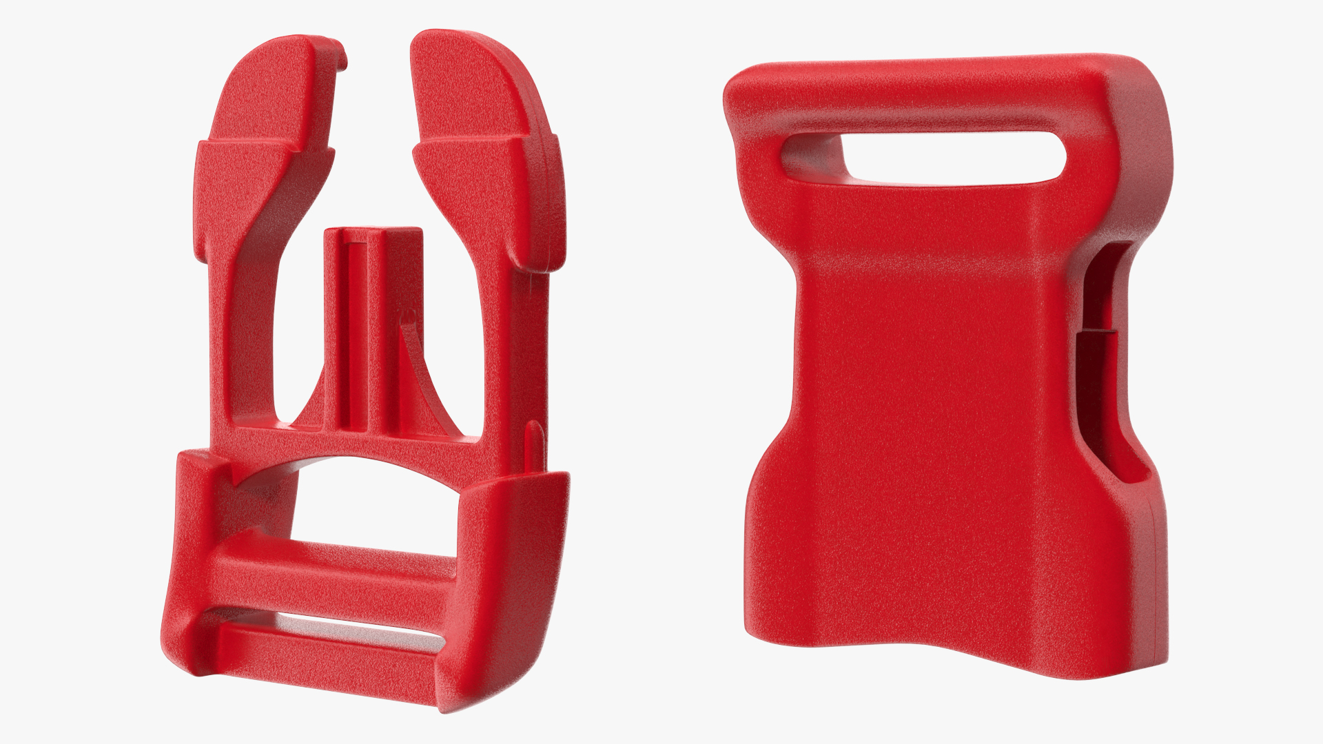 3D model YKK Contoured Side Release Plastic Buckle Red