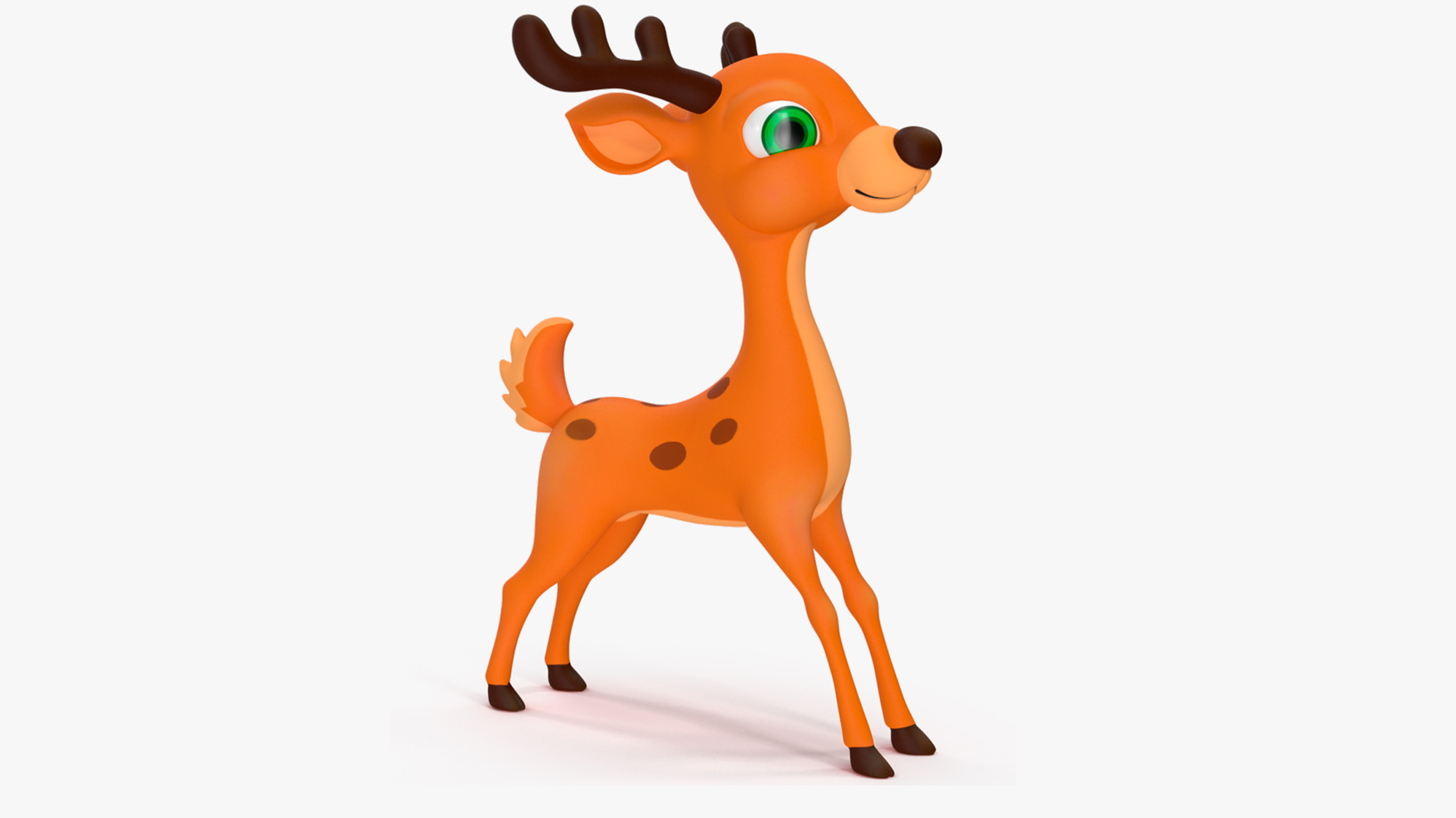 Cartoon Reindeer Rigged for Cinema 4D 3D