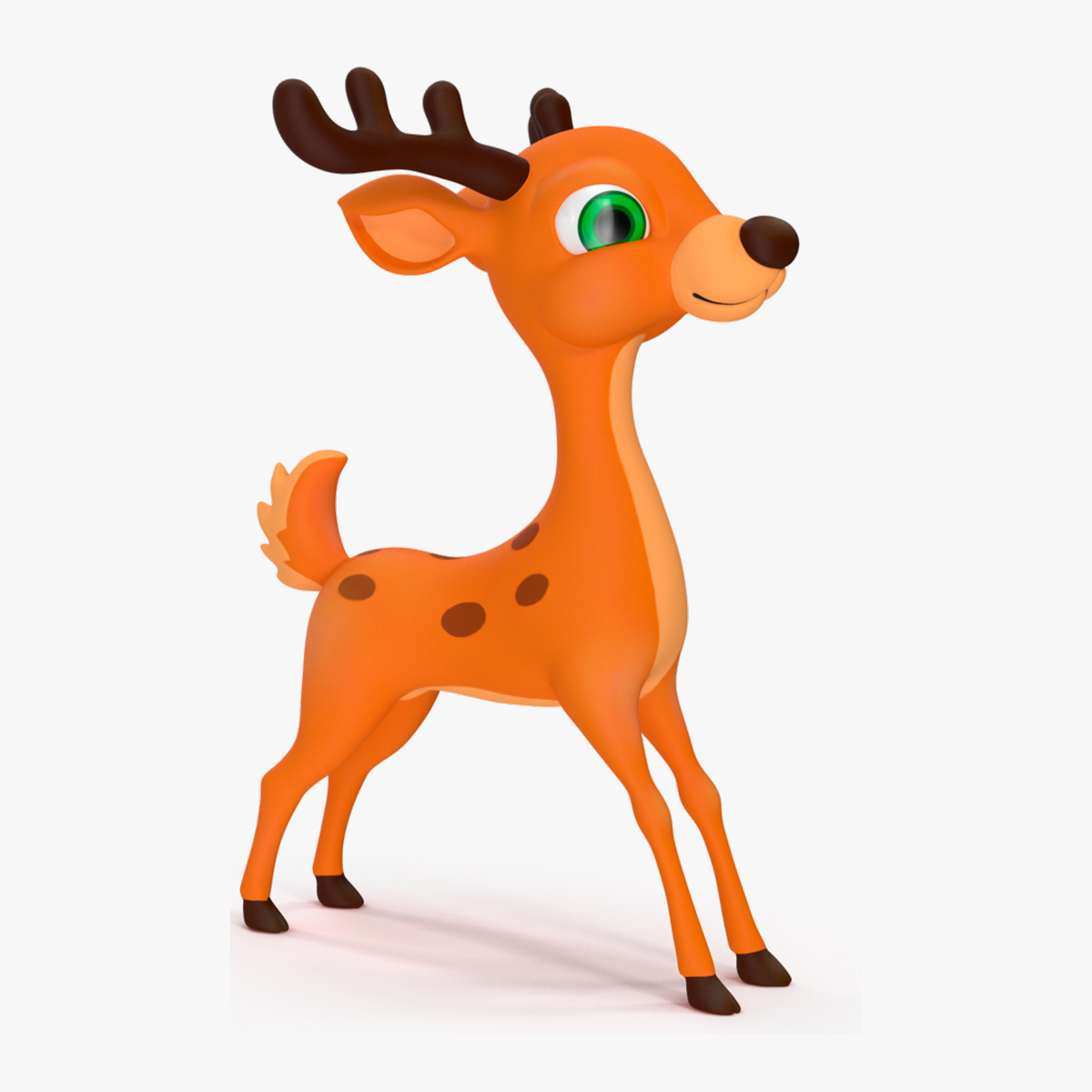 Cartoon Reindeer Rigged for Cinema 4D 3D