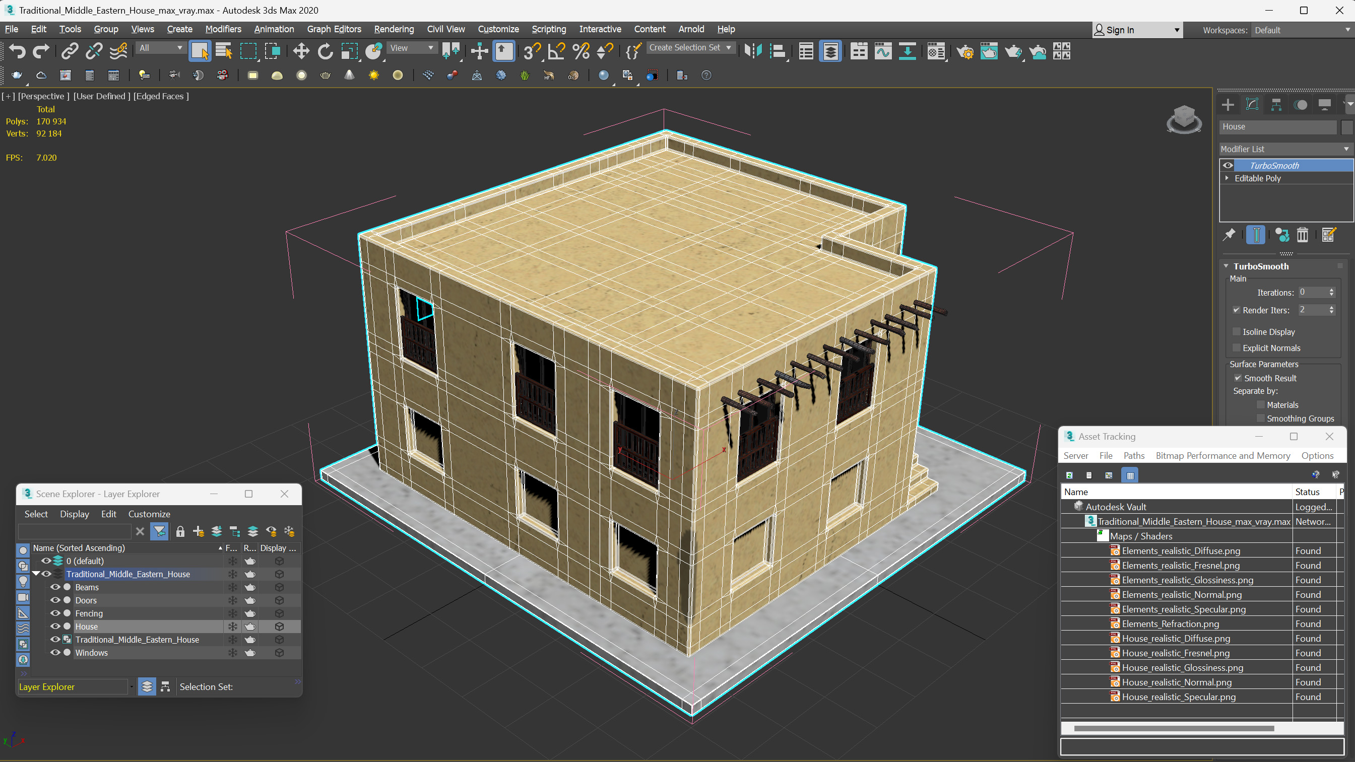 Traditional Middle Eastern House 3D