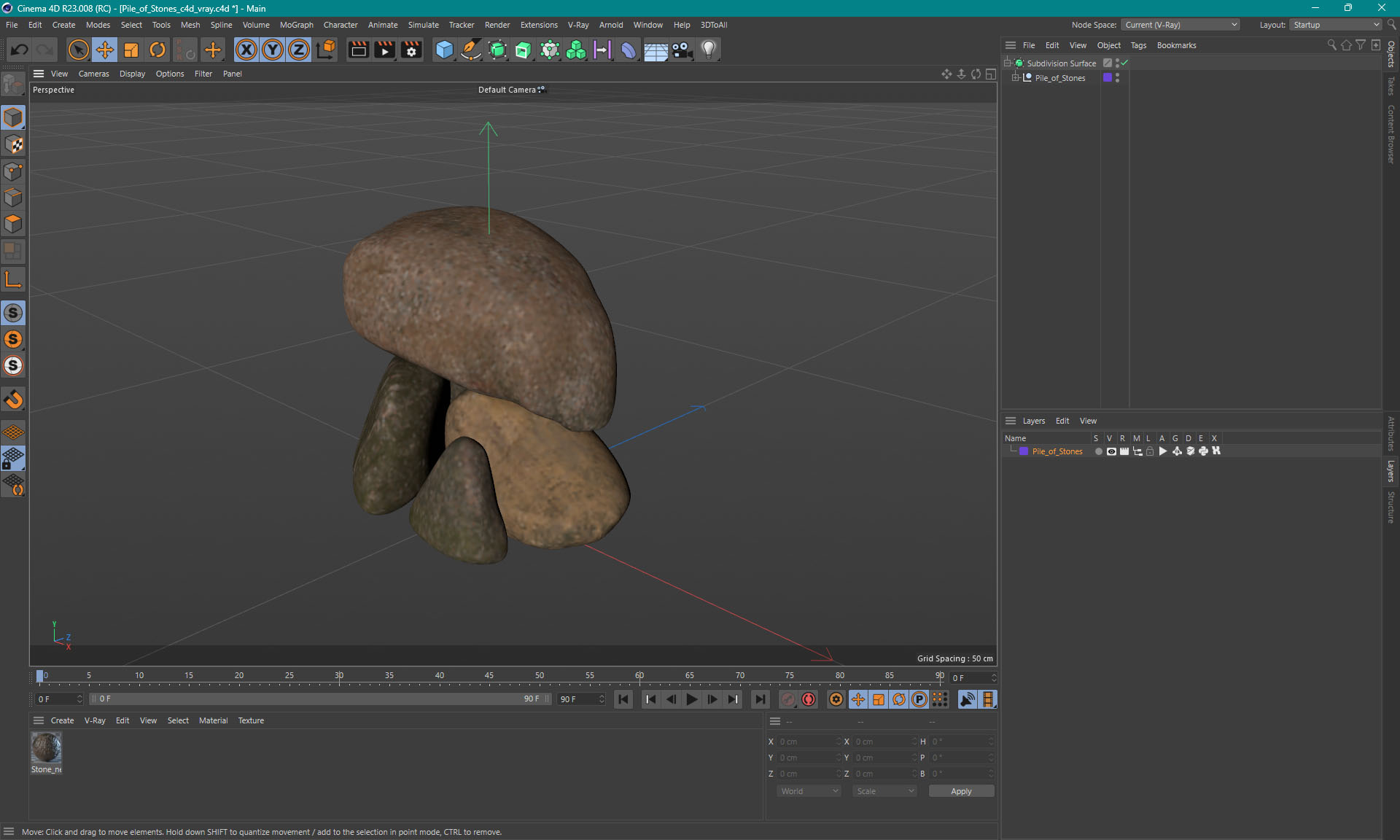 Pile of Stones 3D model