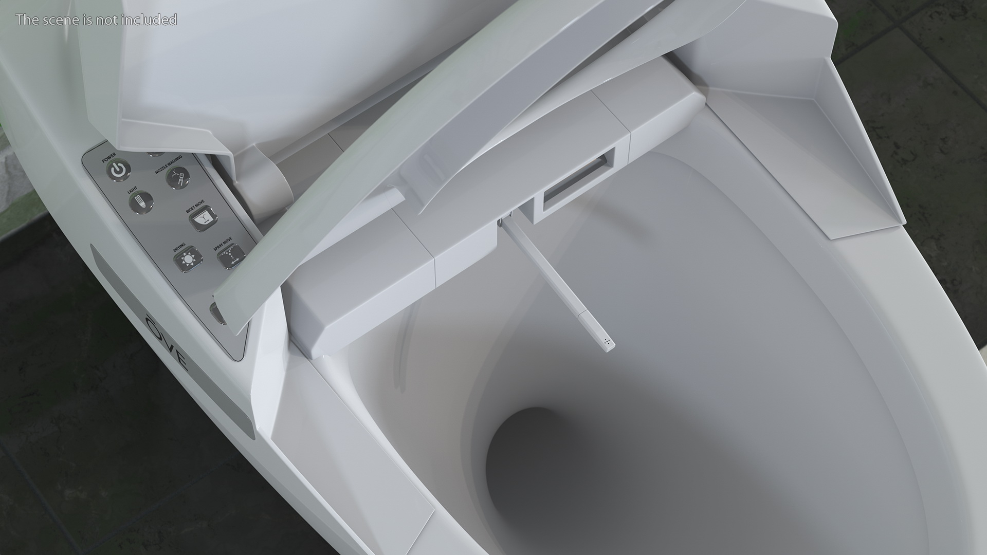 3D model Ove Decors 735H Bidet Smart Toilet with Remote Control Panel