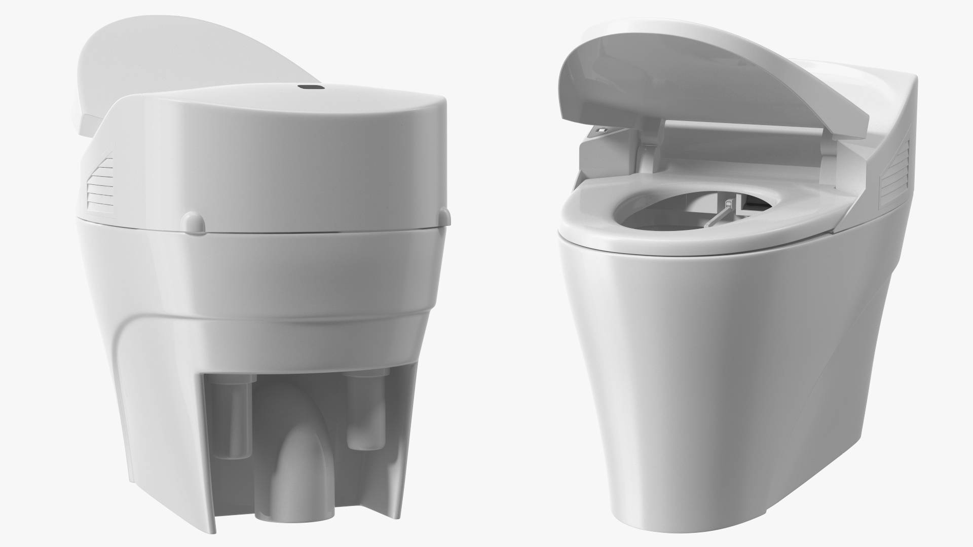 3D model Ove Decors 735H Bidet Smart Toilet with Remote Control Panel