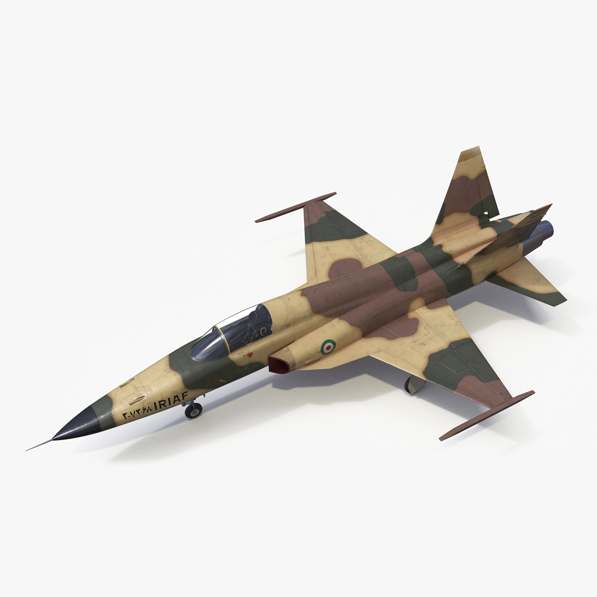 3D Iranian Aircraft HESA Saeqeh without Arm Rigged for Cinema 4D