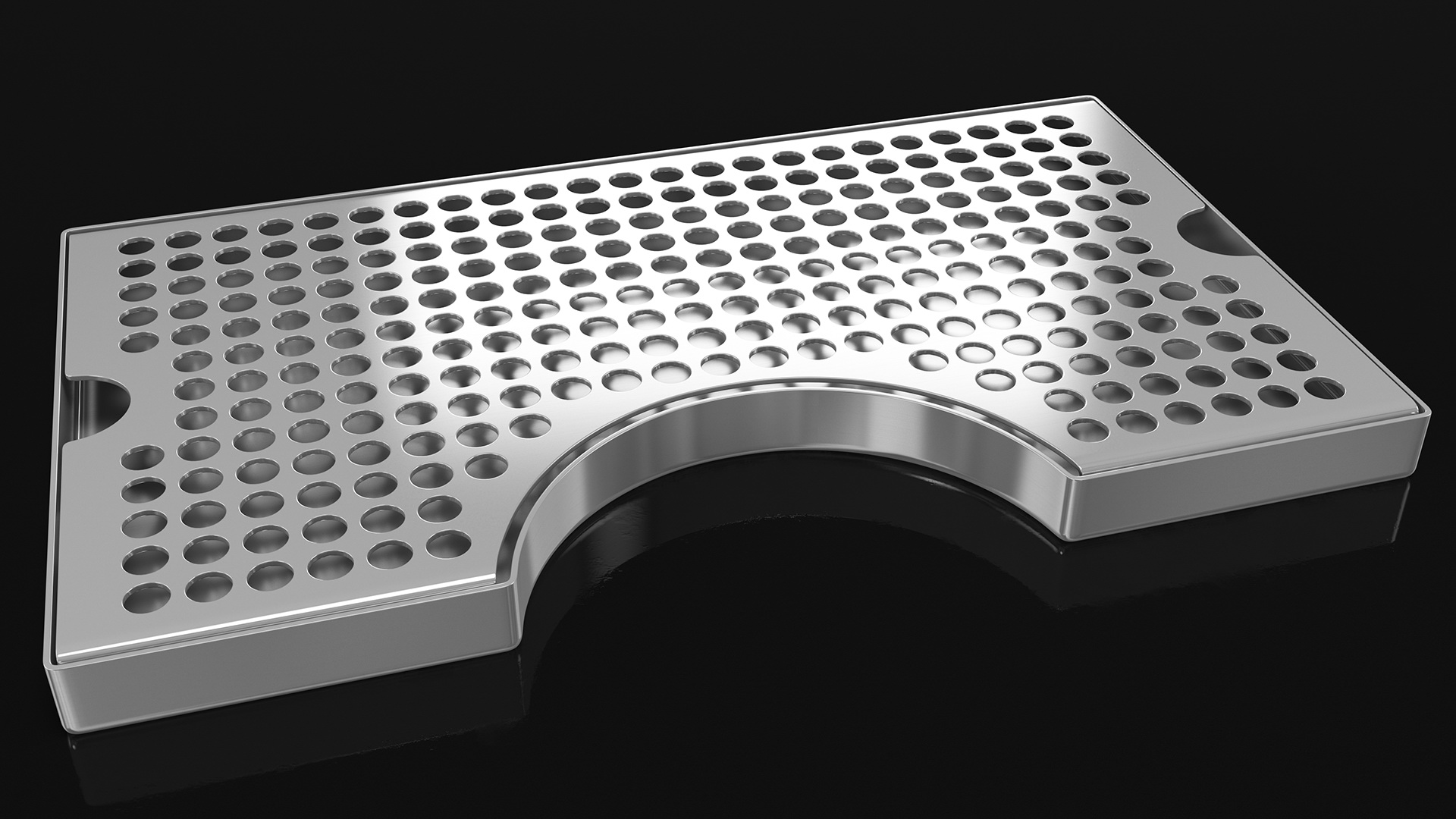 3D Drip Tray for Beer Tower Stainless Steel Cut Out model