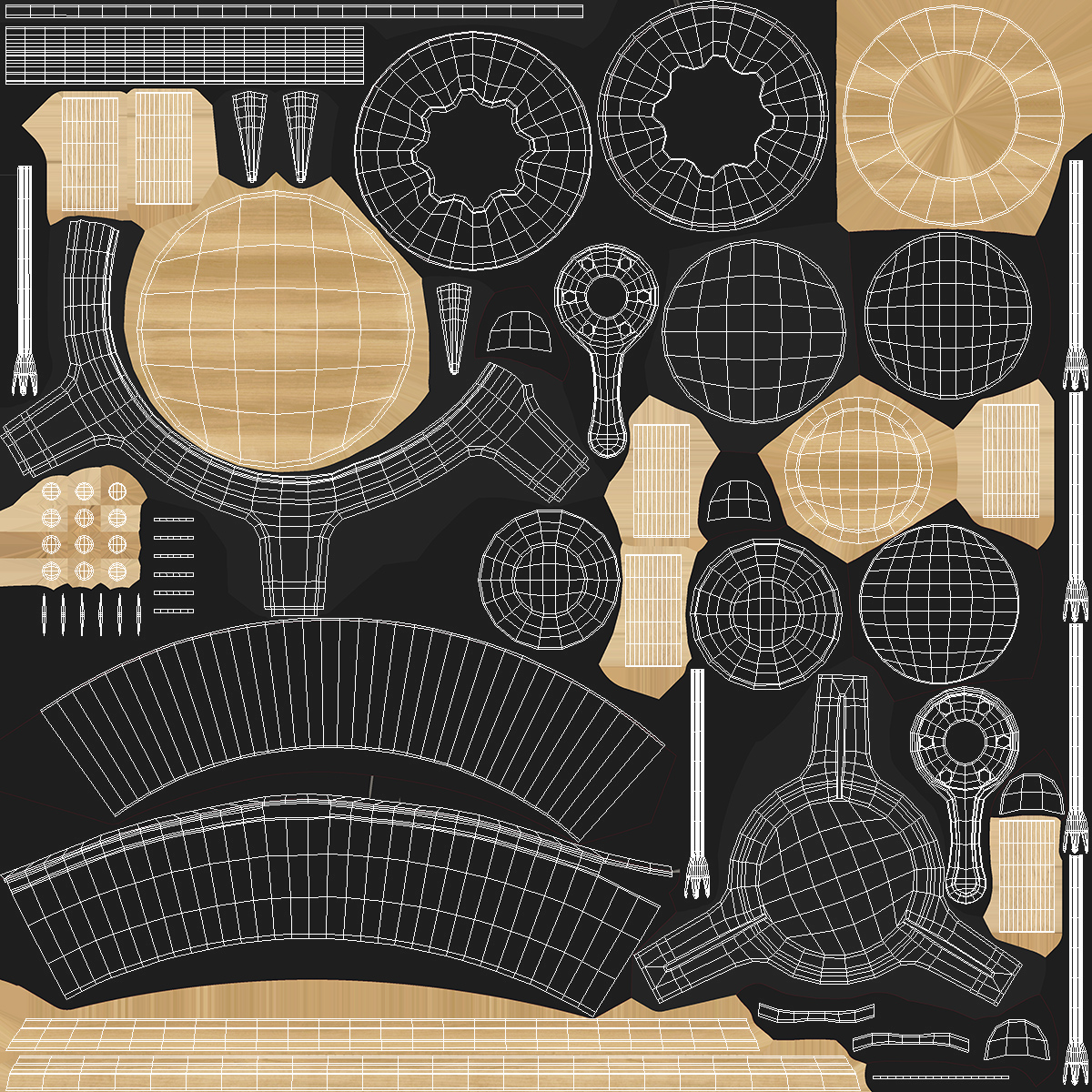 3D Cheese Fondue Set Black model