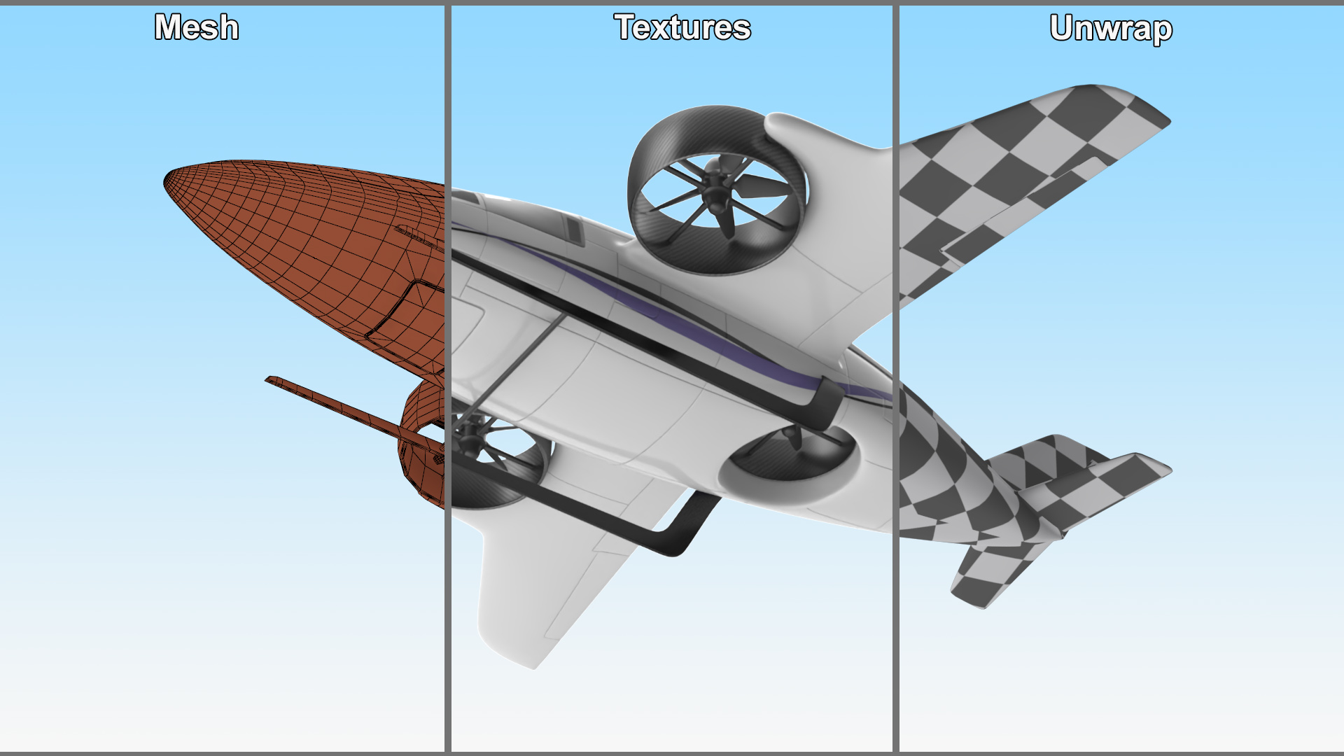 eVTOL Air Taxi 3D model