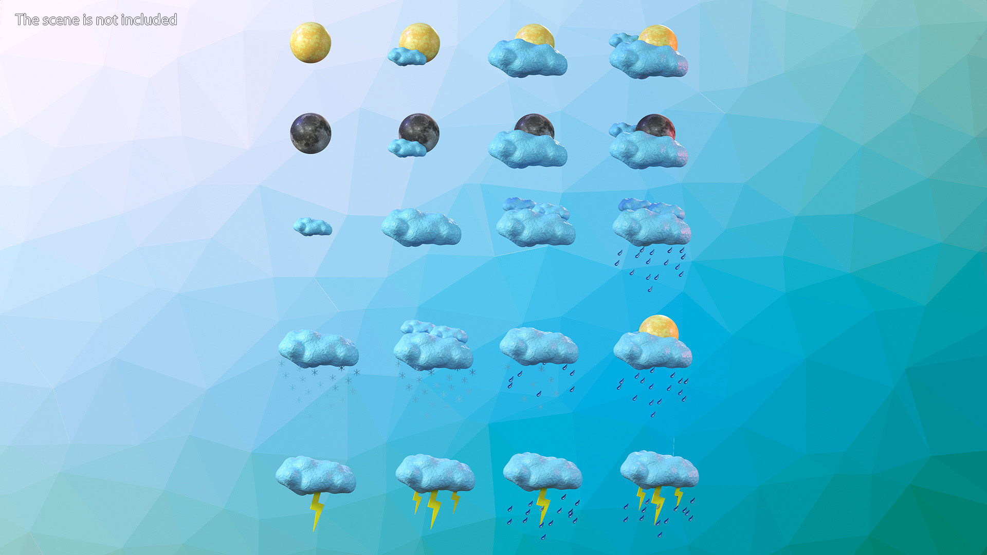 3D model Weather Symbols