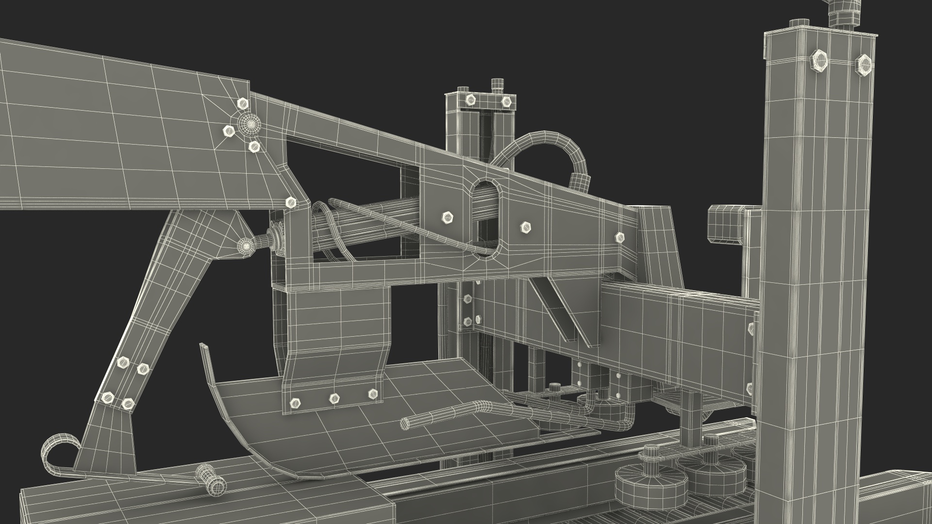 3D model Auto Carton Packing Machine Yellow Rigged for Maya