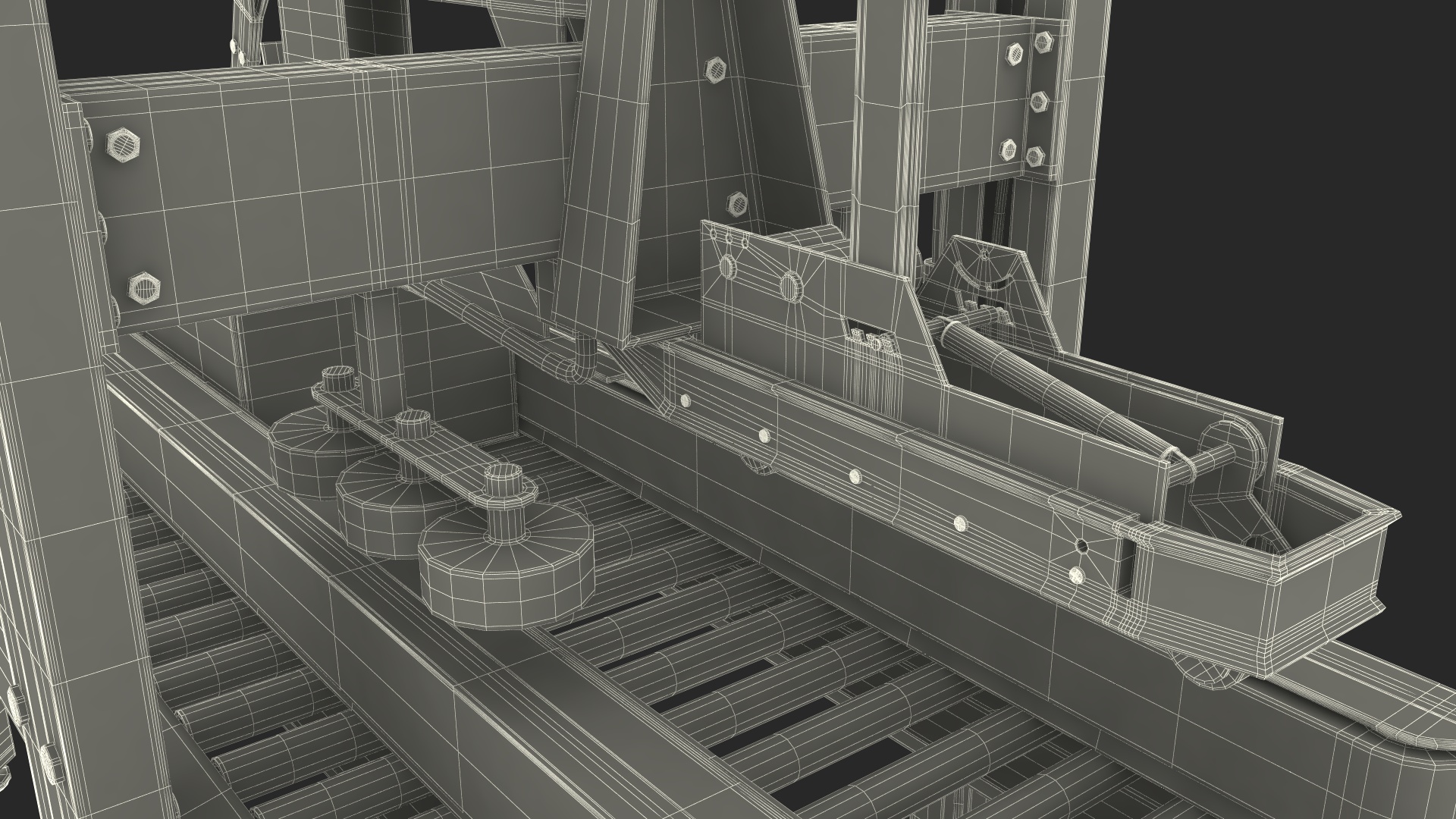 3D model Auto Carton Packing Machine Yellow Rigged for Maya