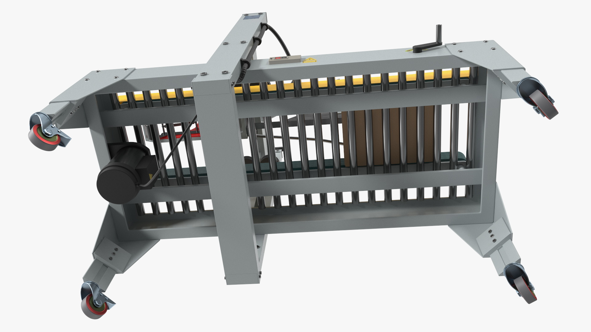3D model Auto Carton Packing Machine Yellow Rigged for Maya