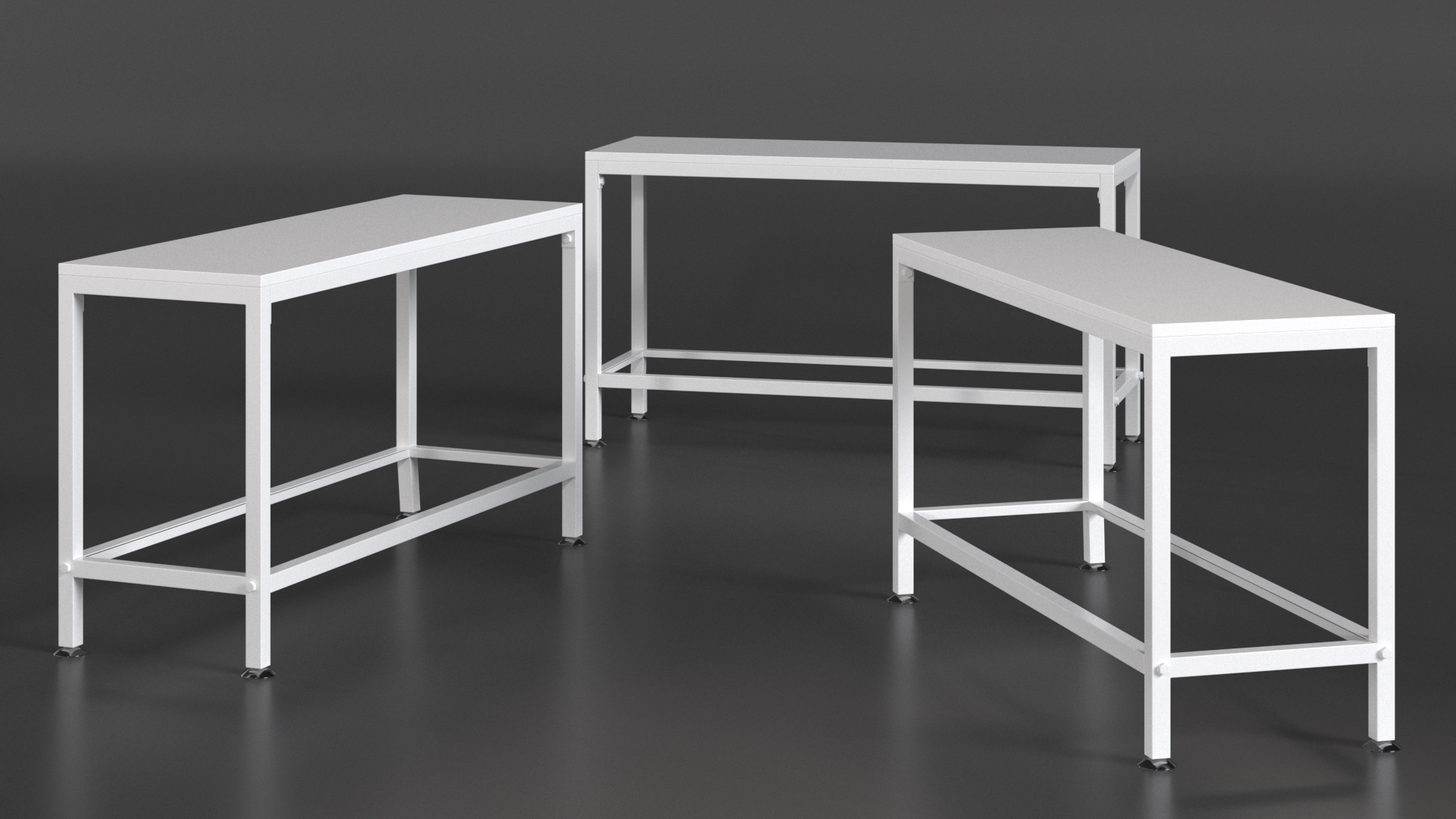 3D model Low Shelf White