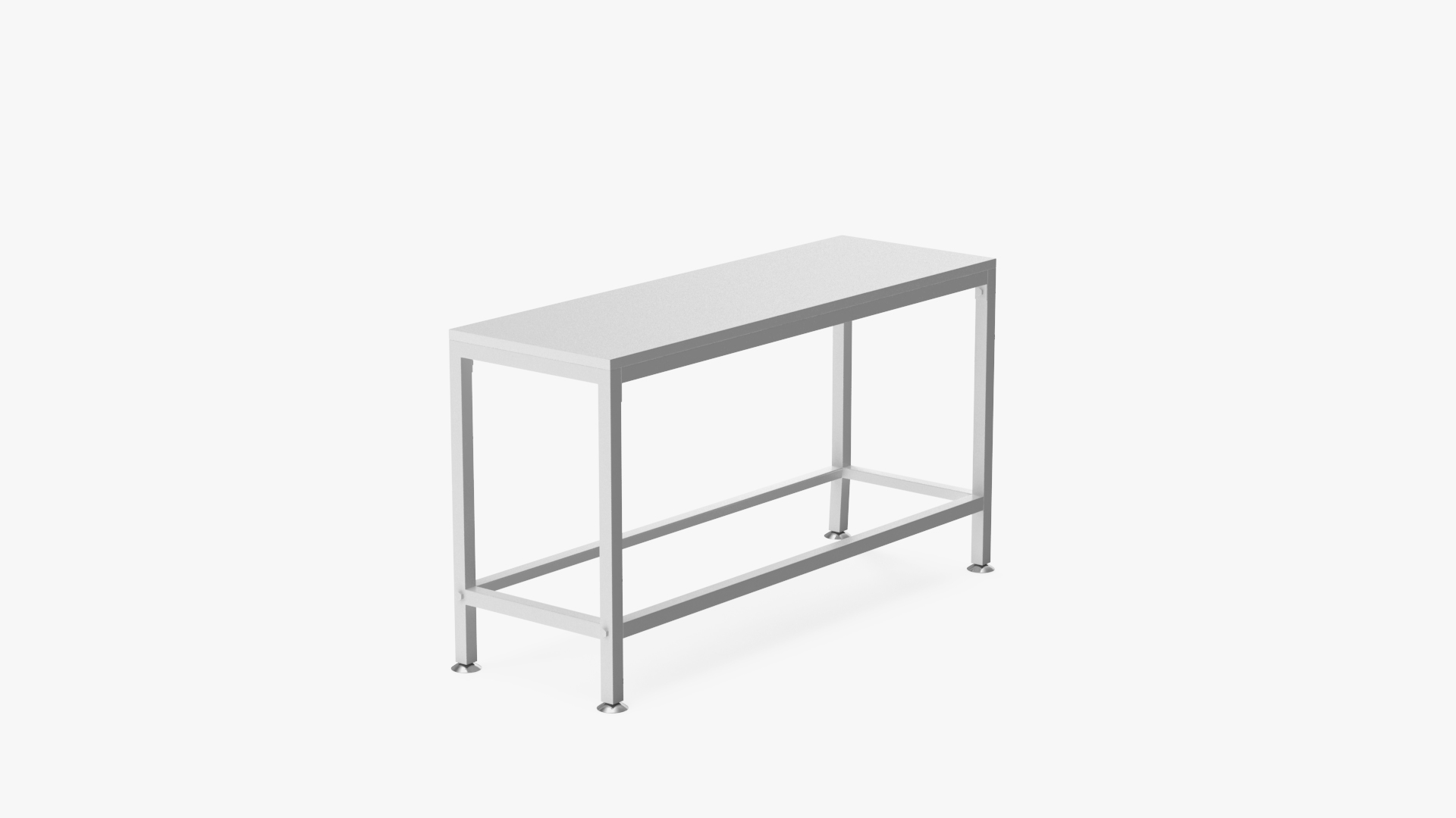 3D model Low Shelf White