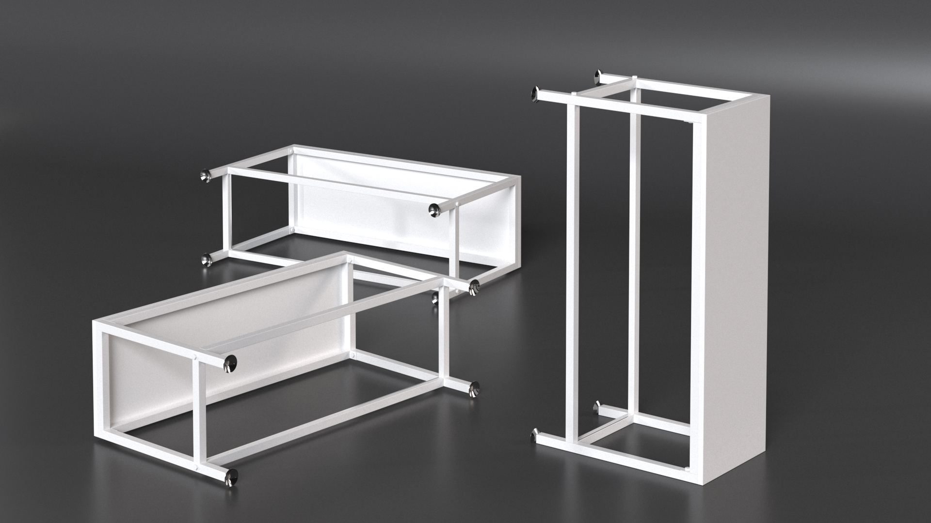 3D model Low Shelf White