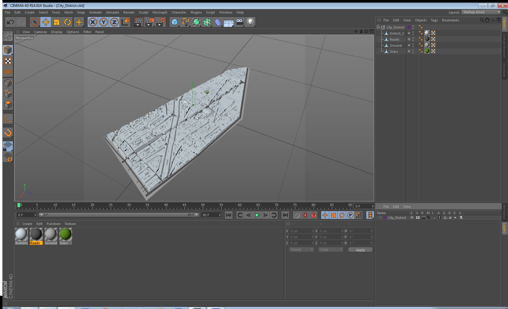3D City District model