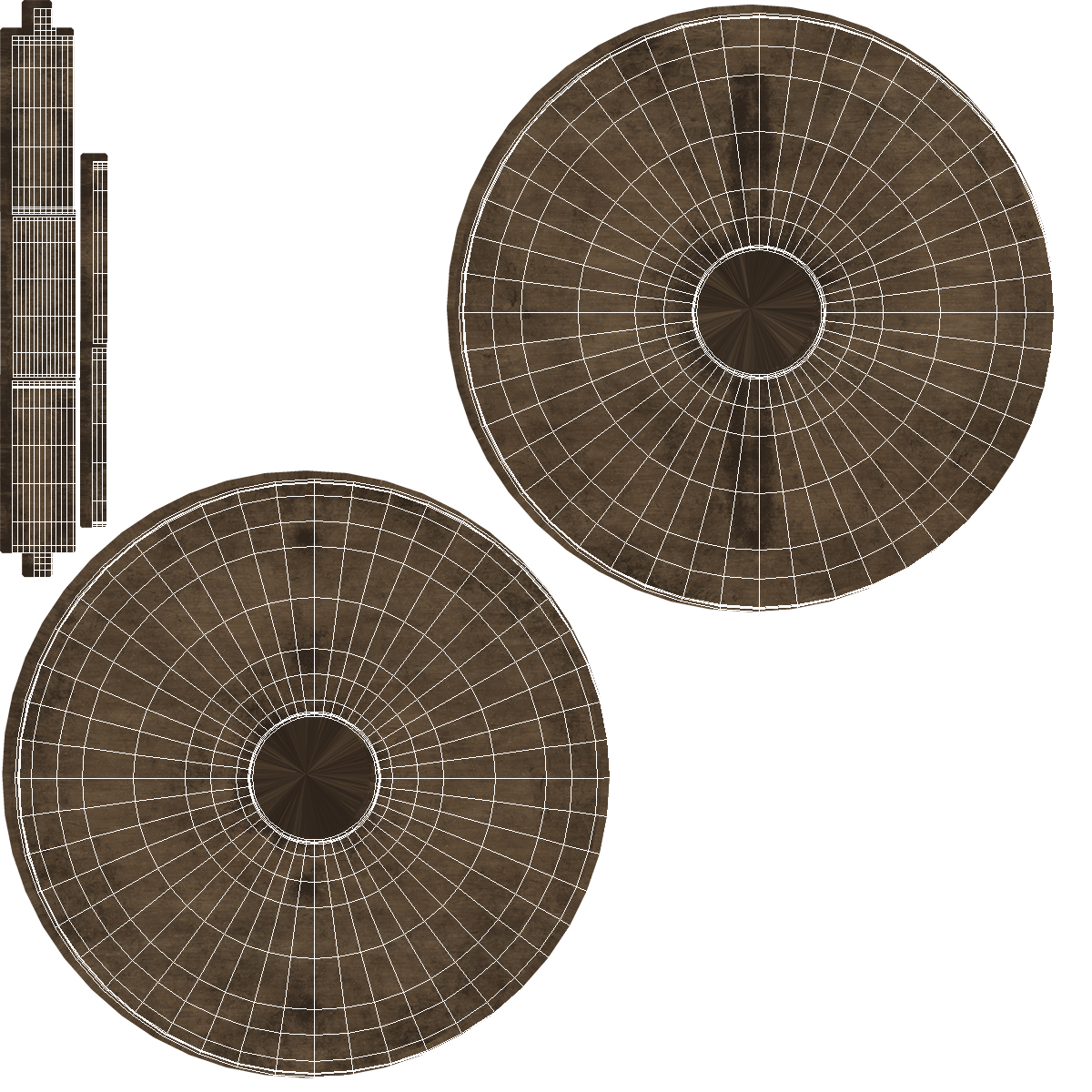 3D Medieval Round Wooden Shield model
