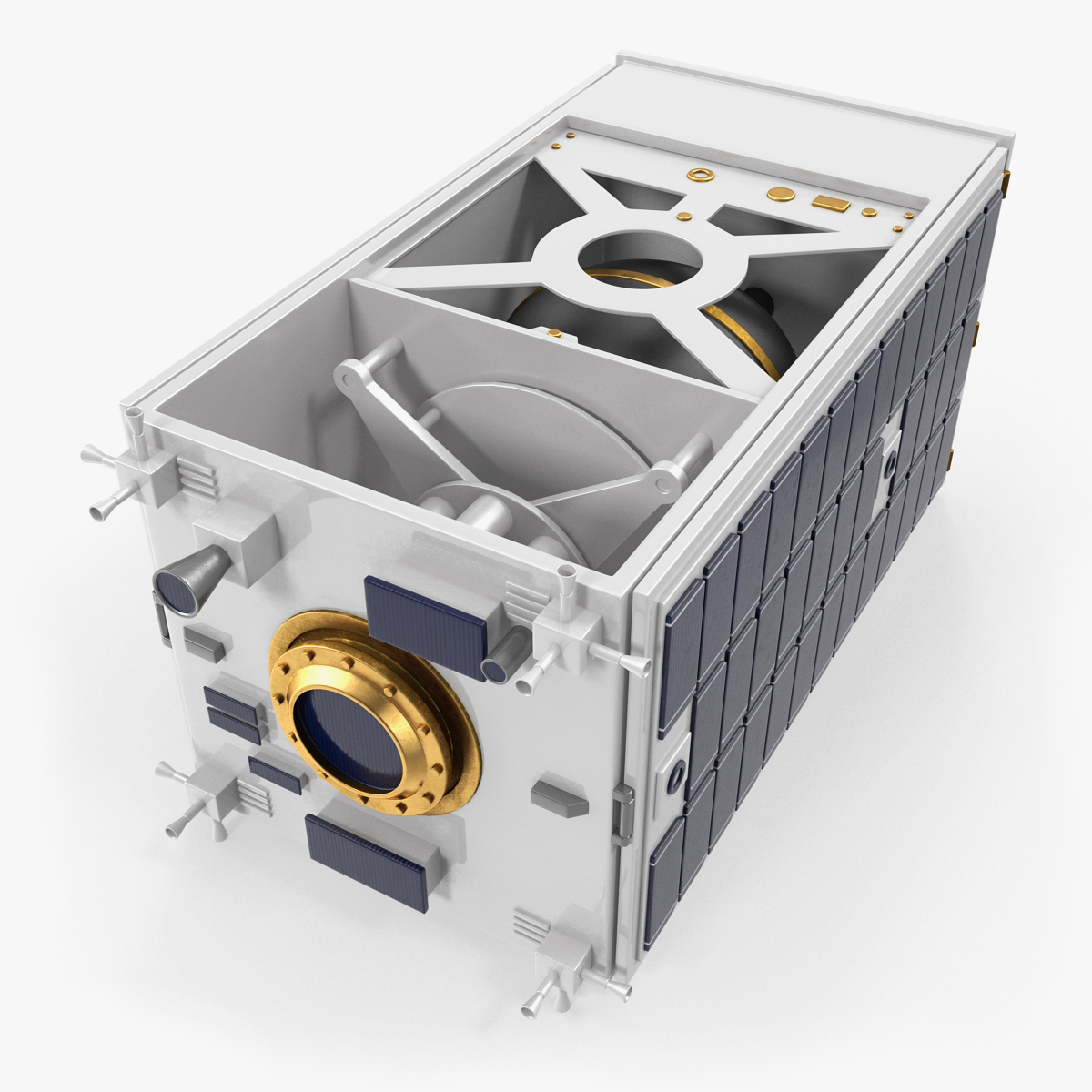 Satellite with Collapsed Panels, view 7