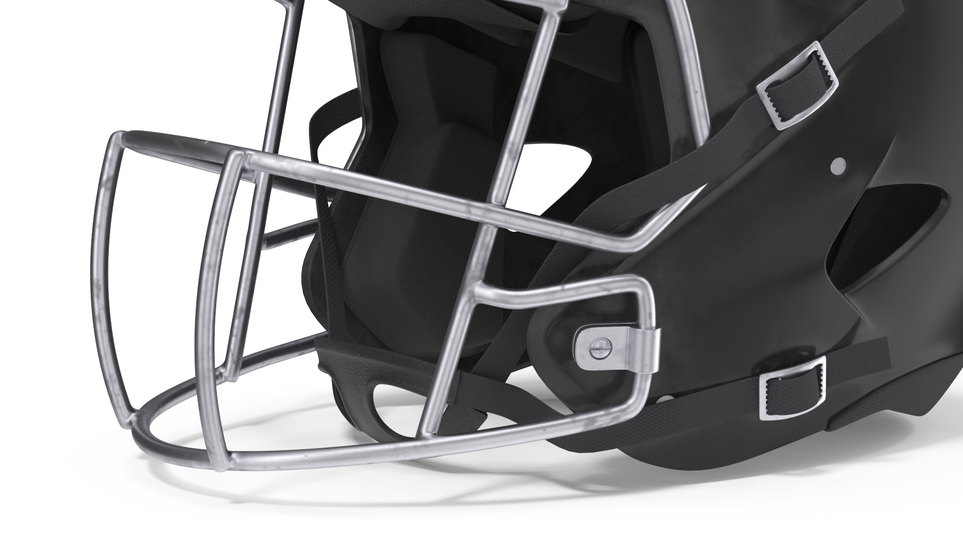 Helmet Black American Football Player 3D