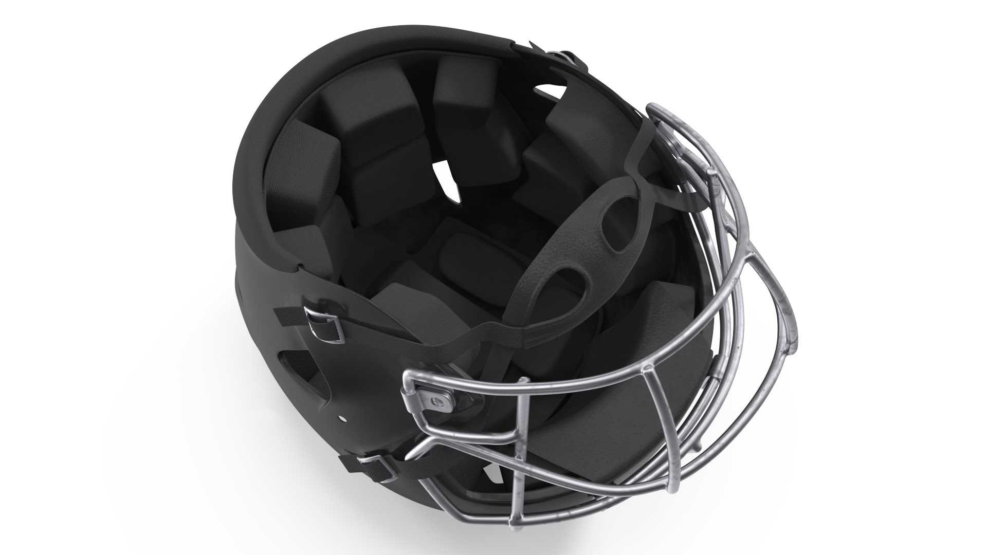 Helmet Black American Football Player 3D