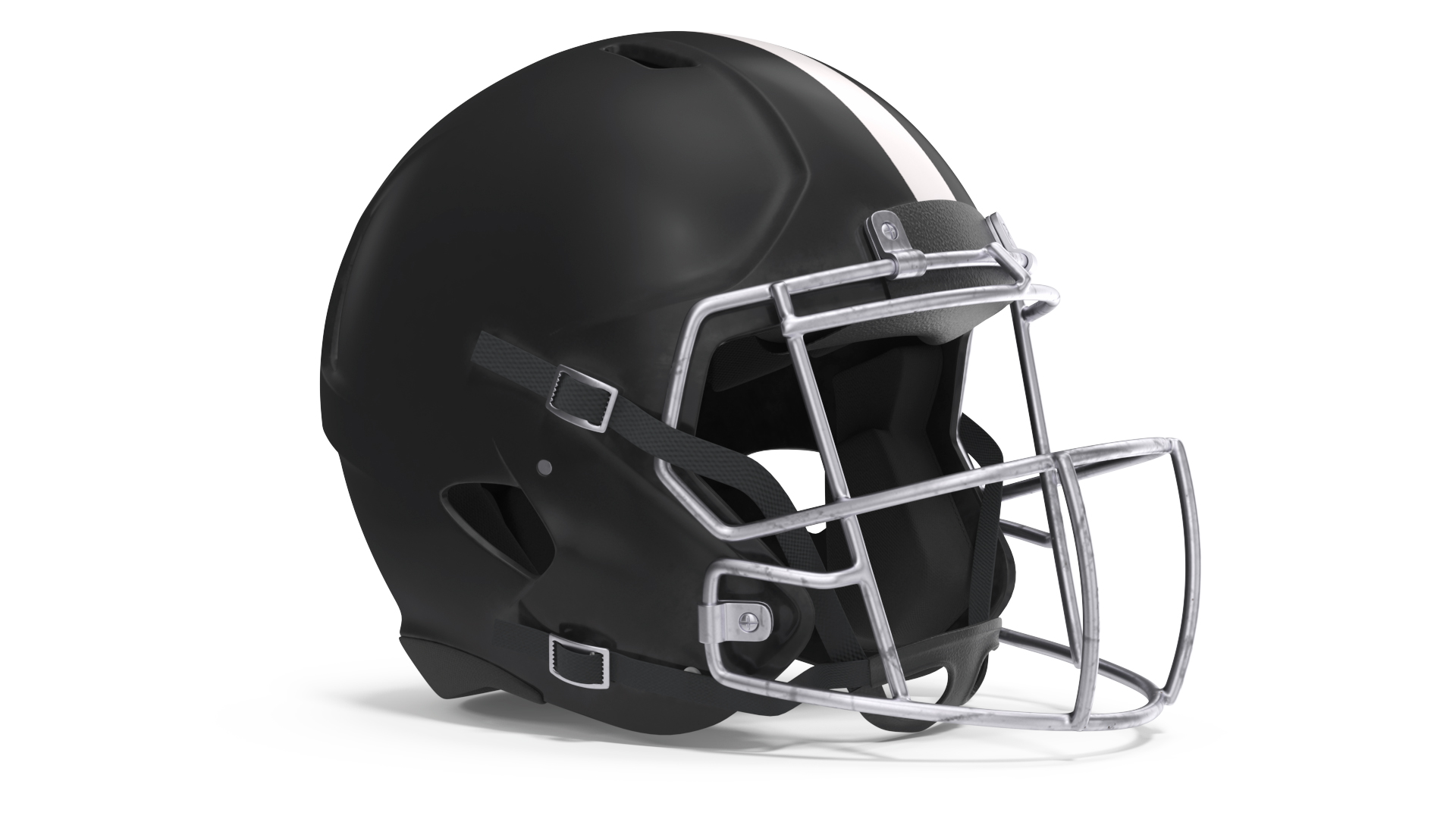 Helmet Black American Football Player 3D