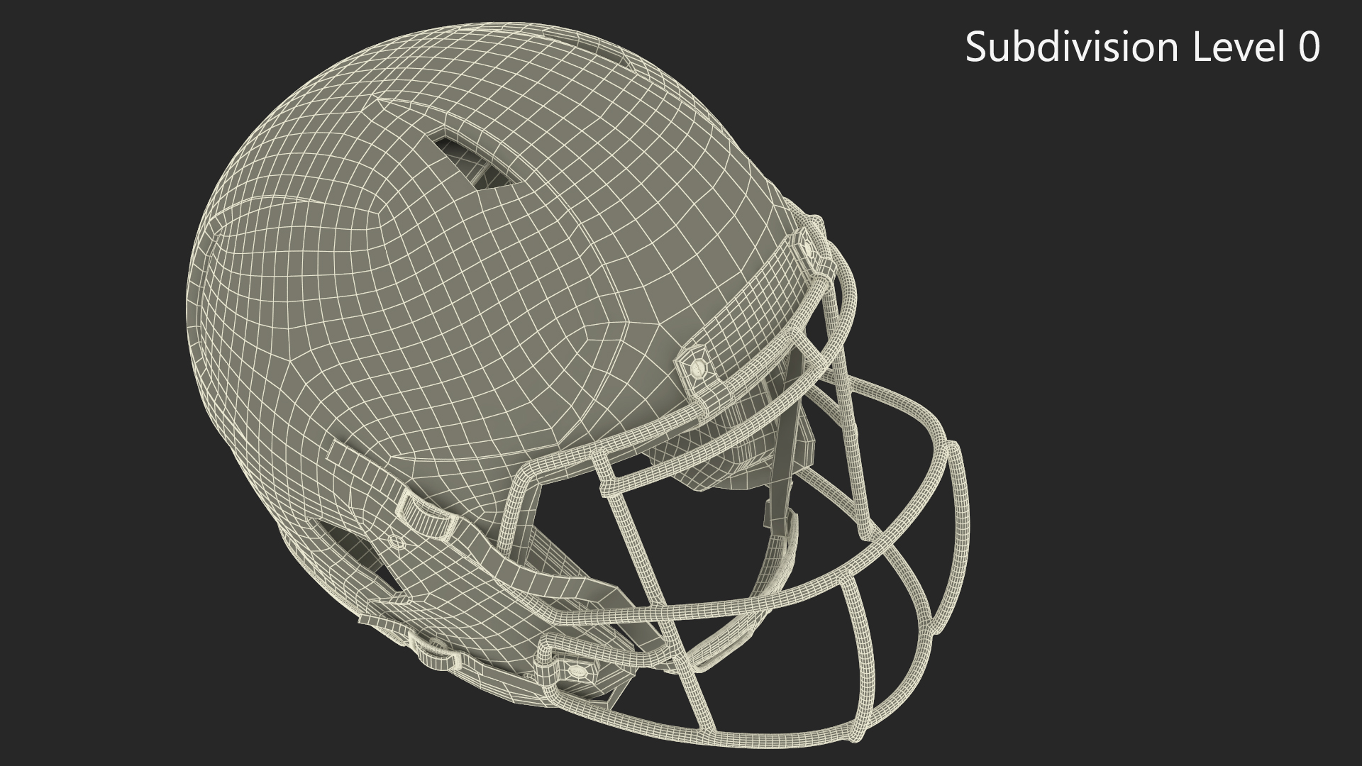 Helmet Black American Football Player 3D