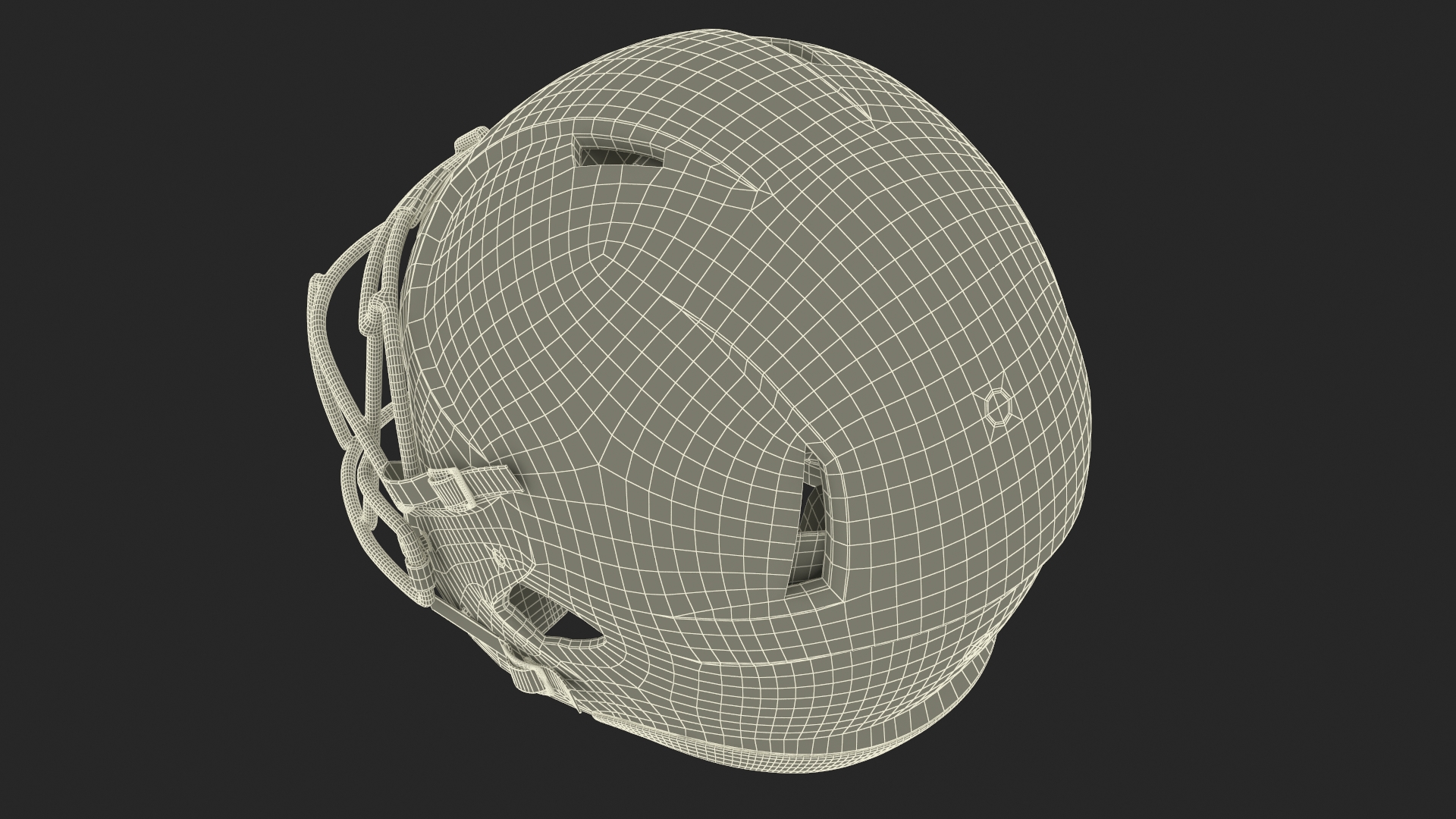 Helmet Black American Football Player 3D