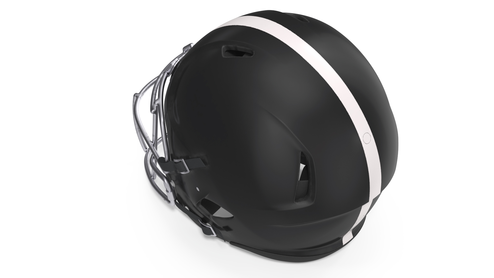 Helmet Black American Football Player 3D