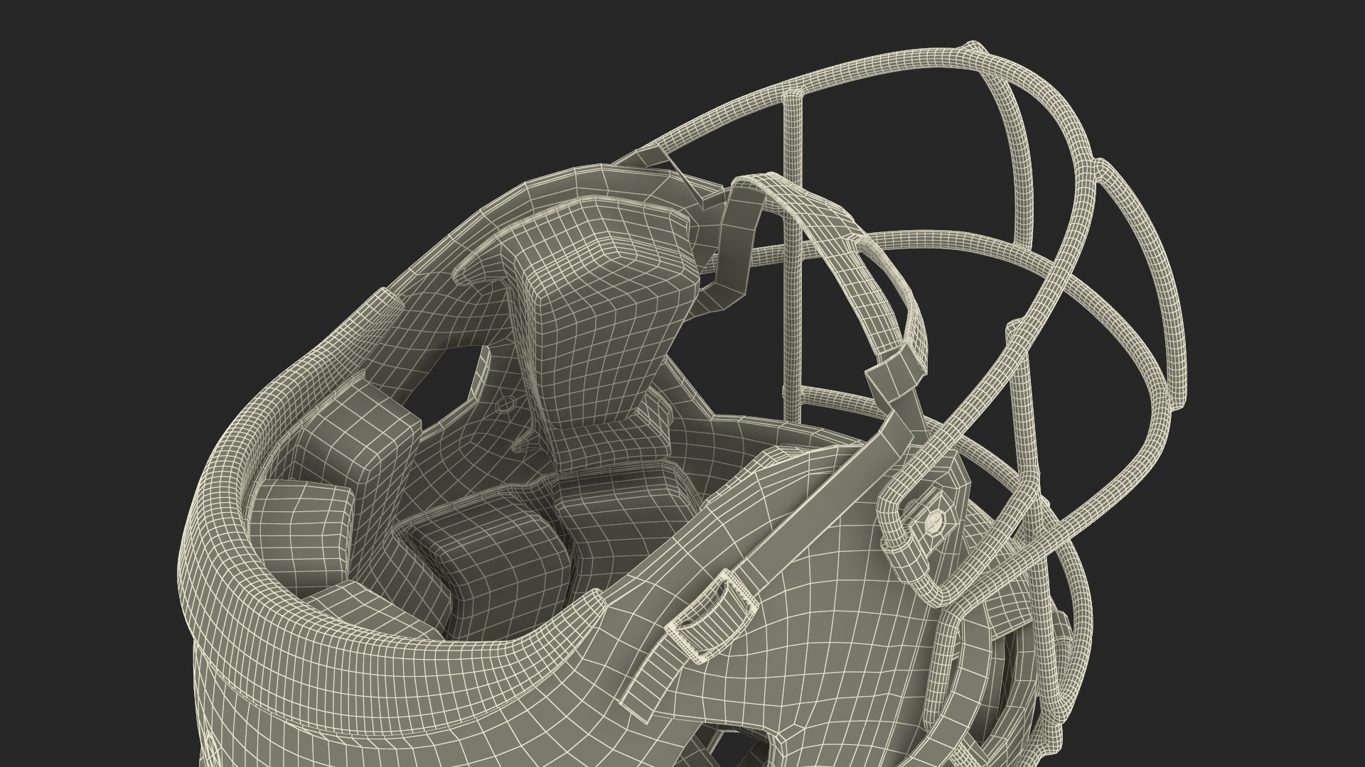 Helmet Black American Football Player 3D