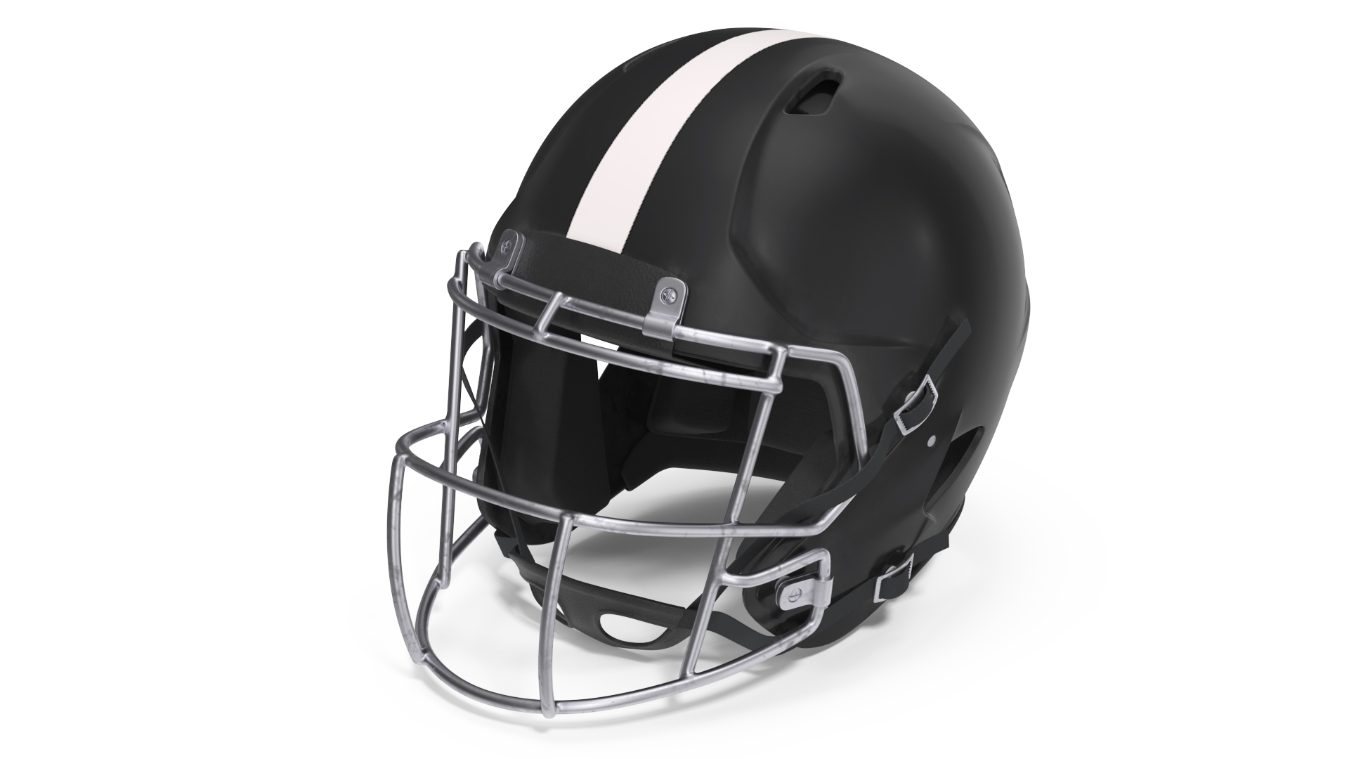 Helmet Black American Football Player 3D