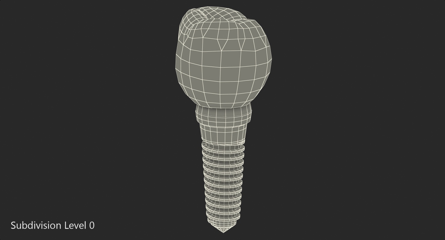 3D model Tooth Dental Implant