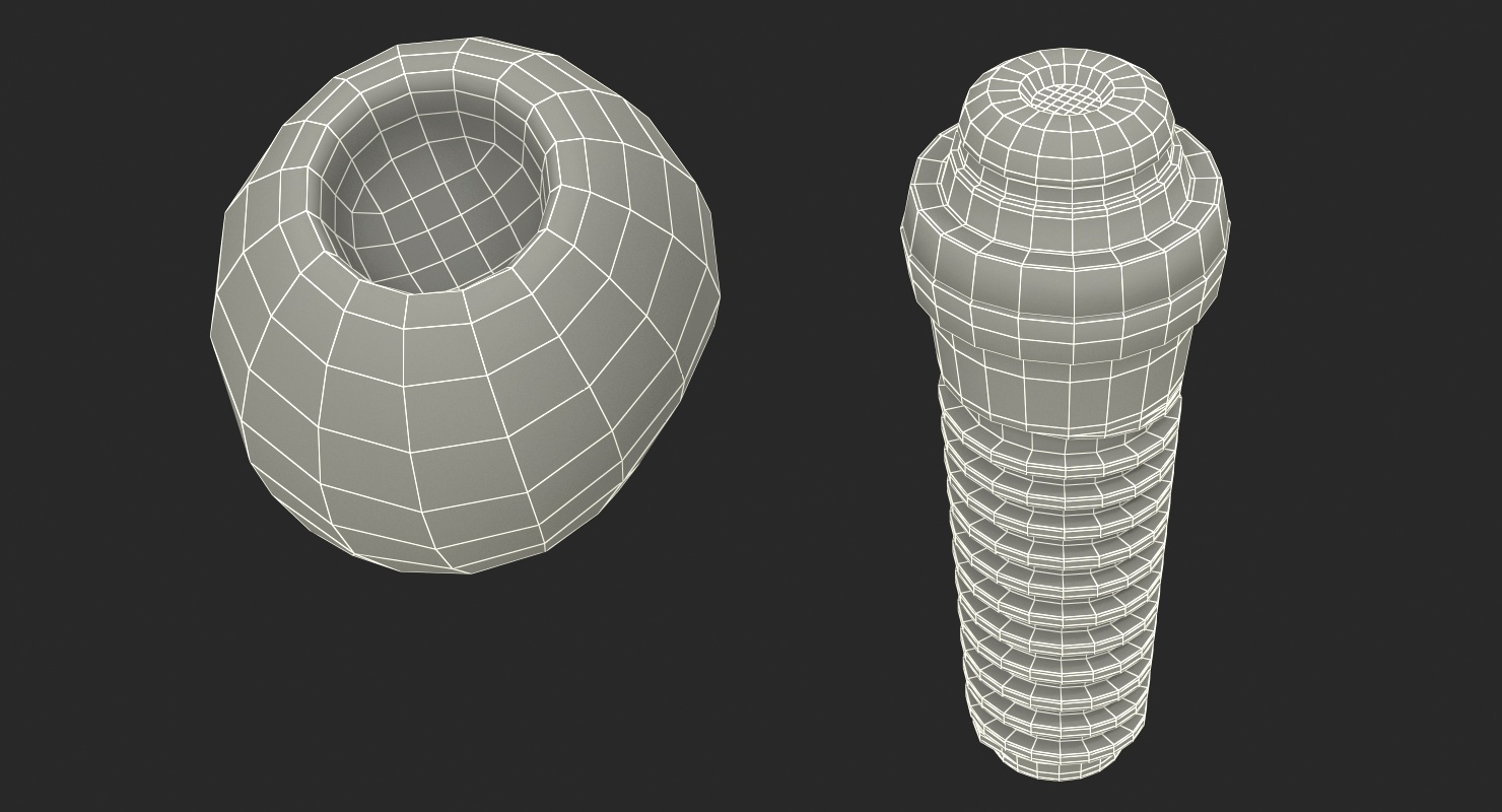 3D model Tooth Dental Implant