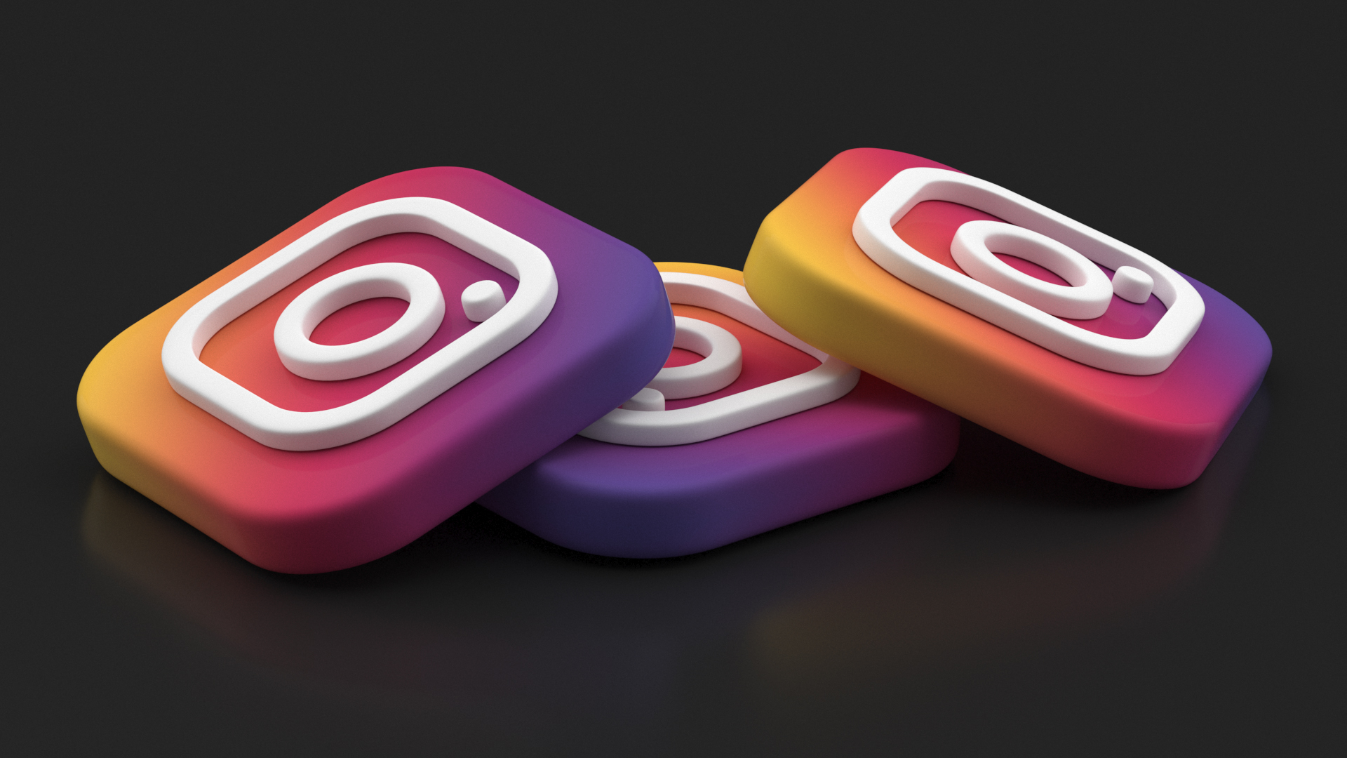 Instagram Social Media Icon 3D