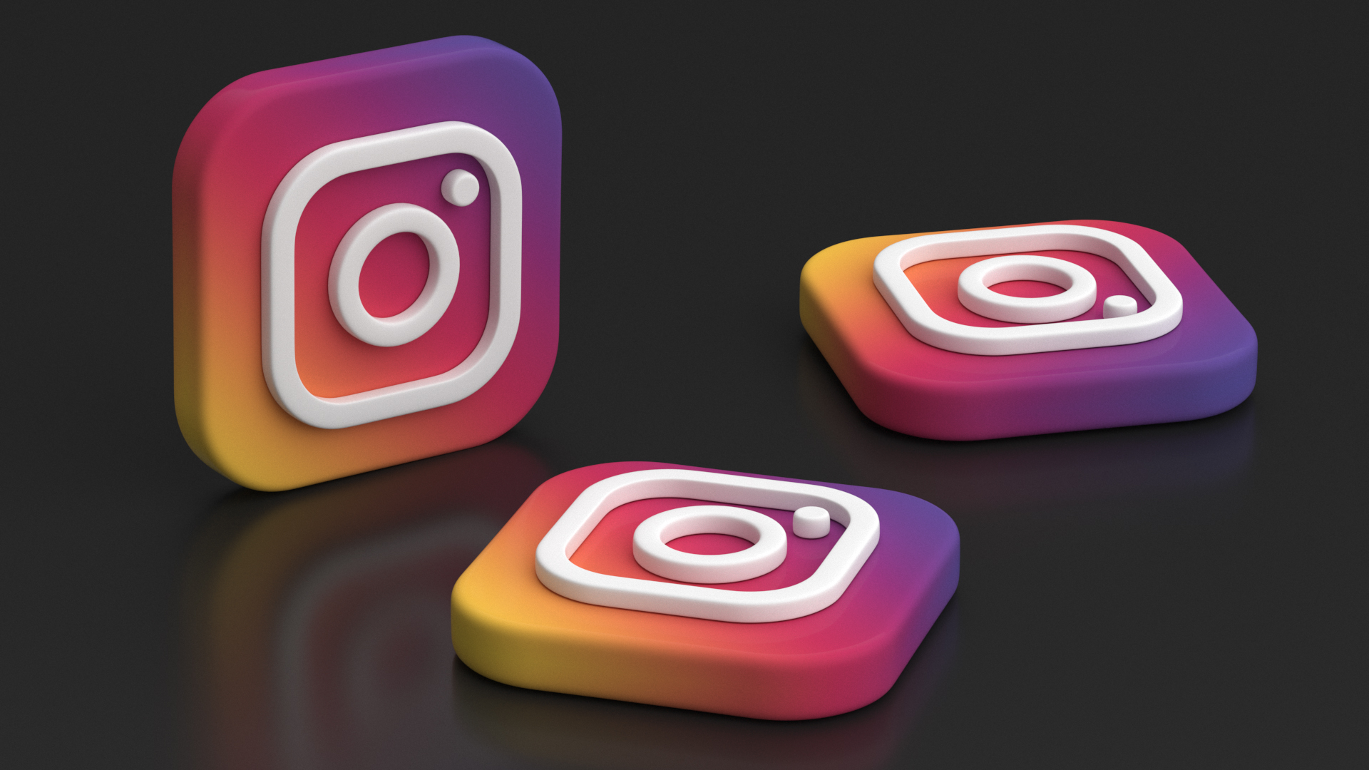 Instagram Social Media Icon 3D