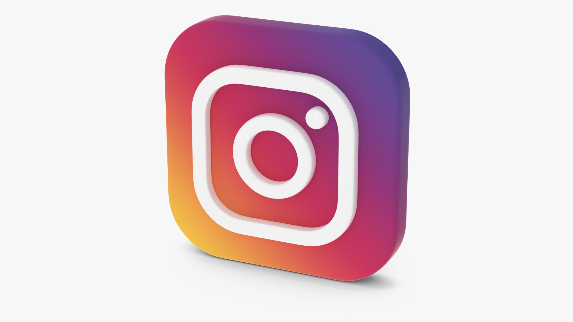 Instagram Social Media Icon 3D