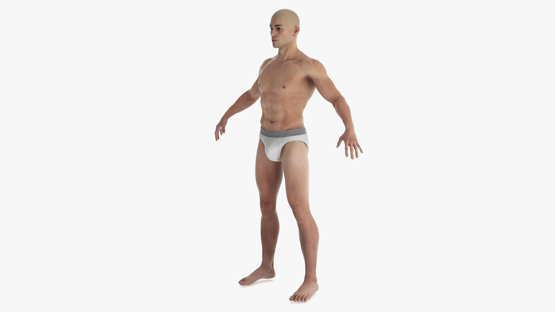 3D Fit Male Human Figure A-pose model
