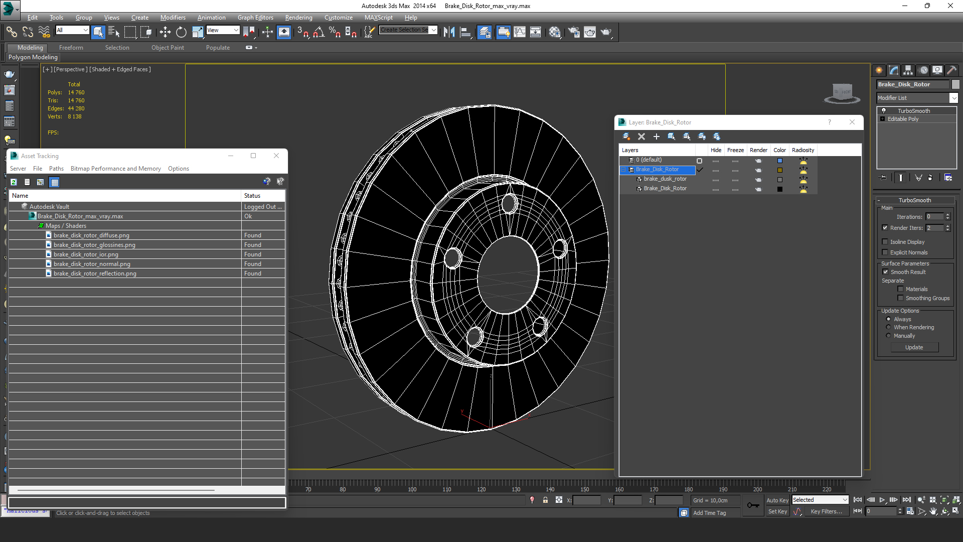 3D Brake Disk Rotor