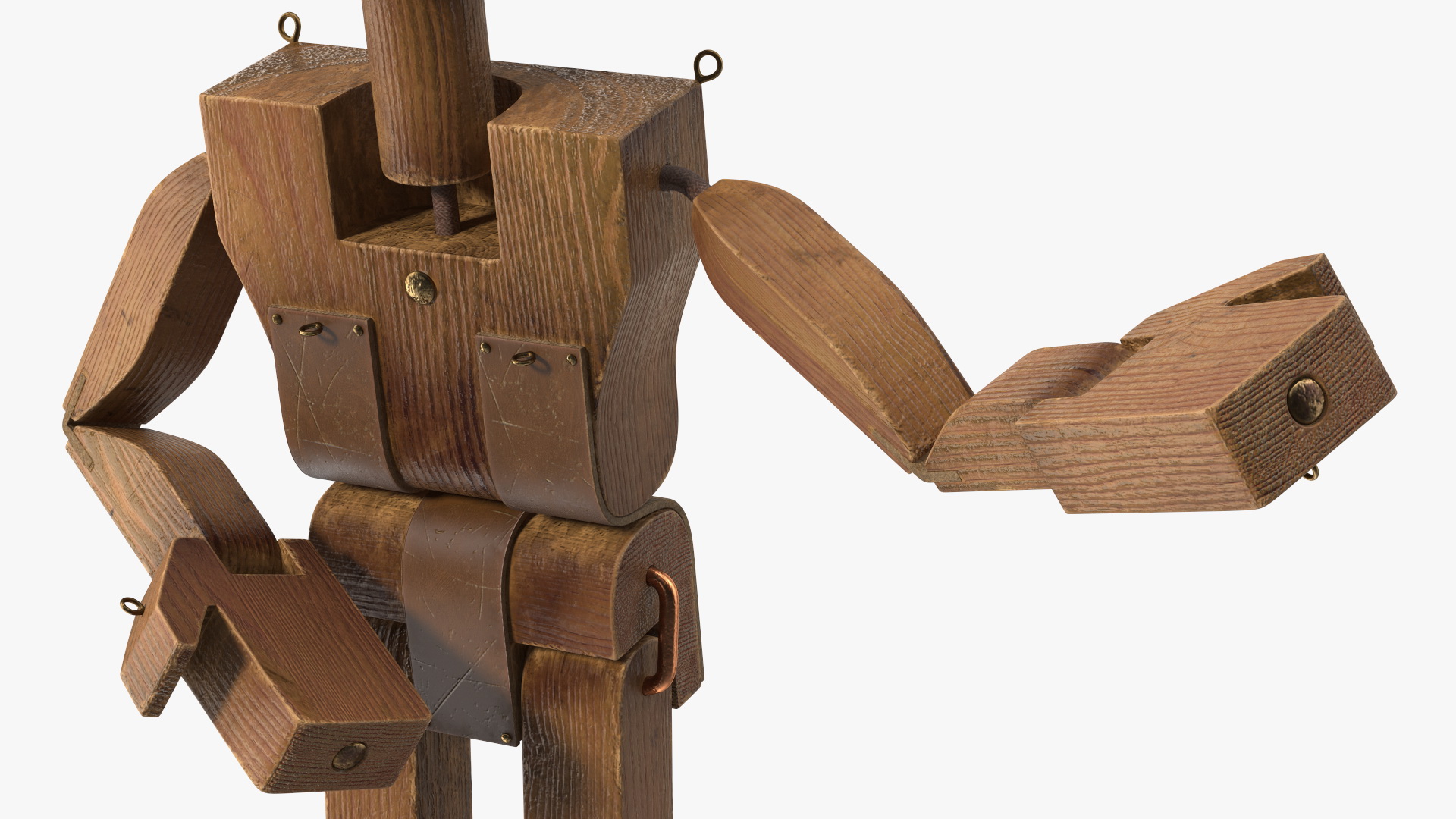 3D Dirty Wood Character Shows