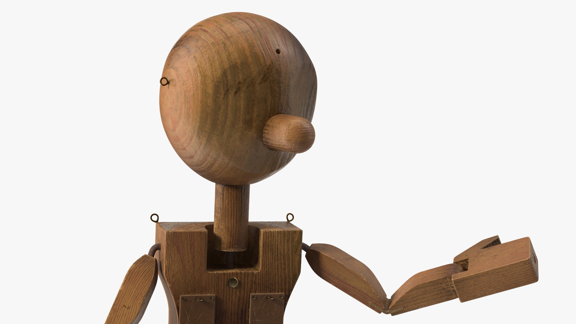 3D Dirty Wood Character Shows