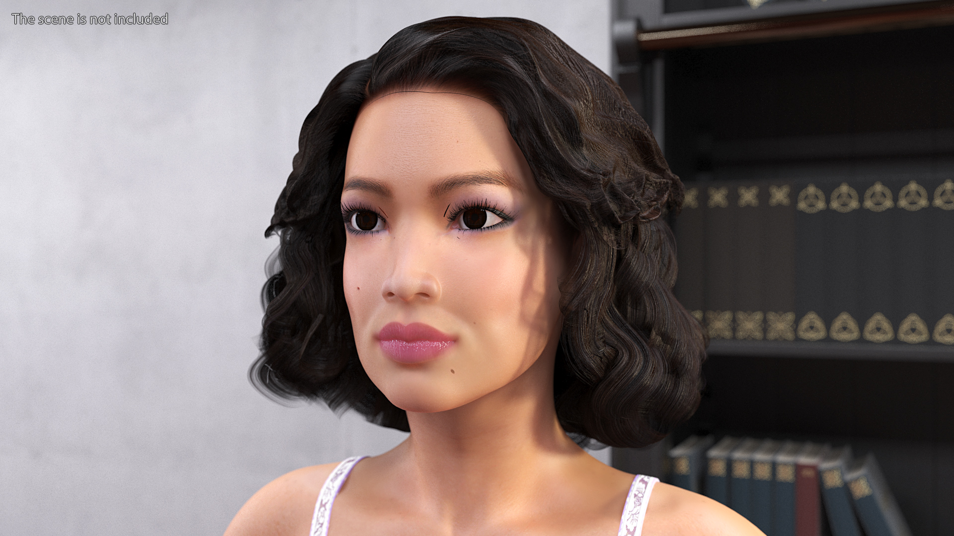 3D model Asian Woman in Lingerie Rigged