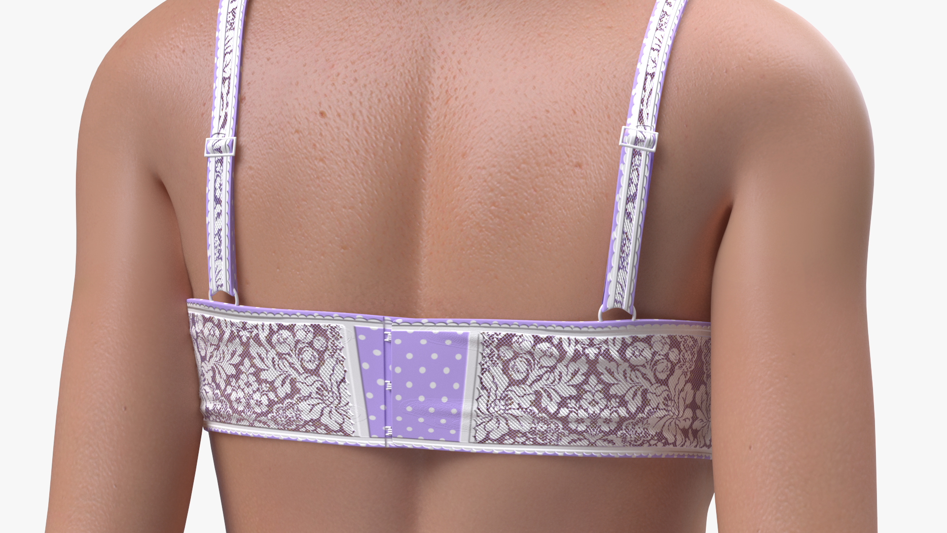 3D model Asian Woman in Lingerie Rigged