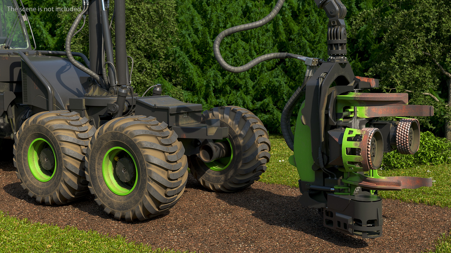Forestry Harvester Dirty 3D model