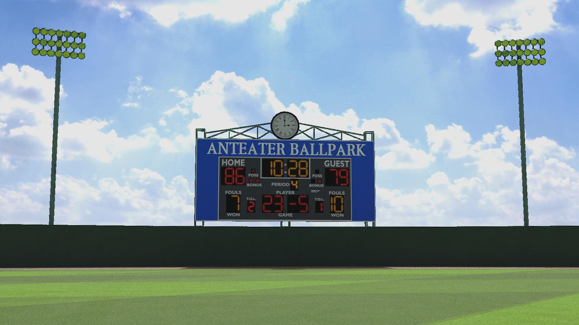 University Baseball Stadium 3D