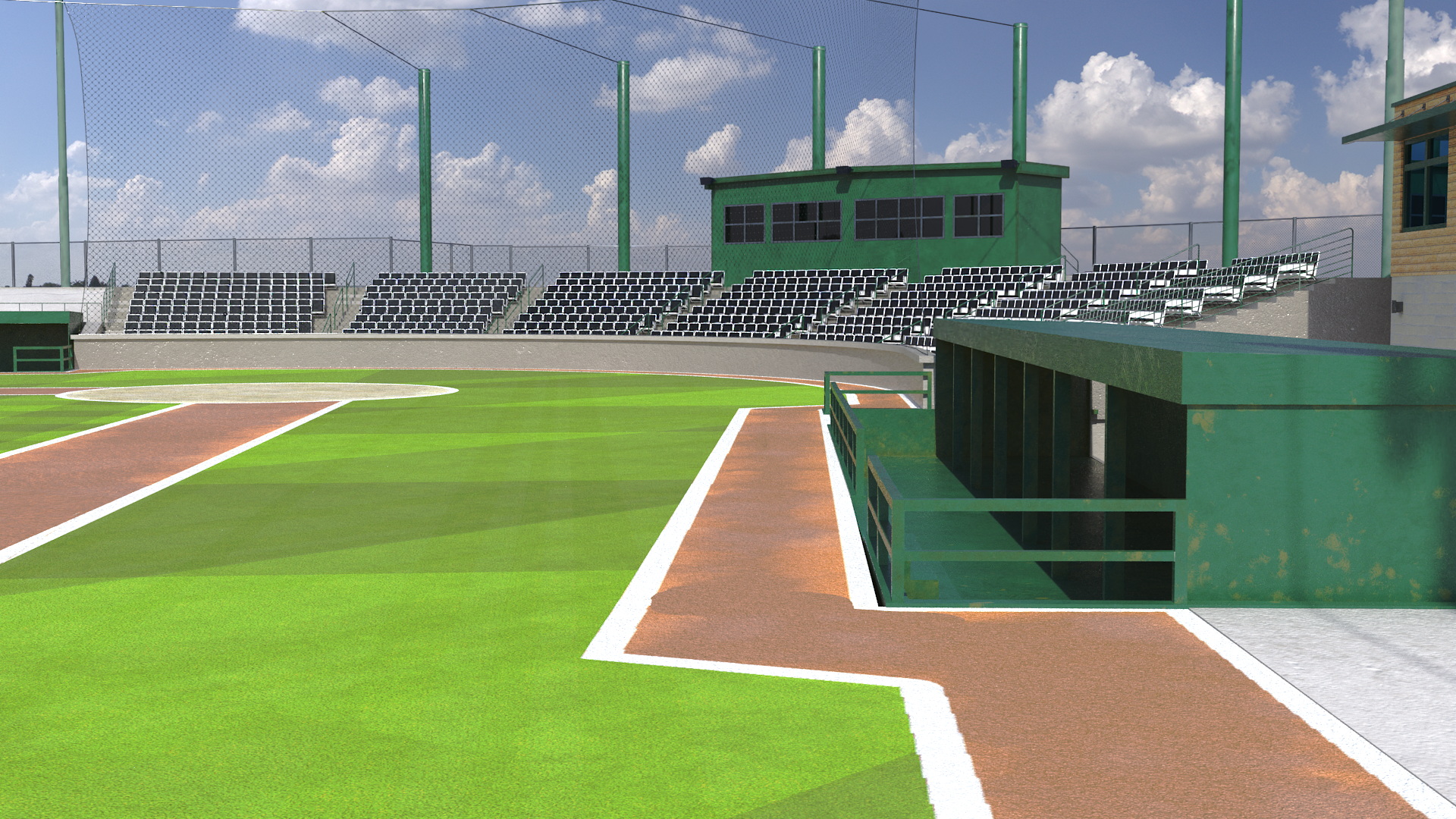 University Baseball Stadium 3D