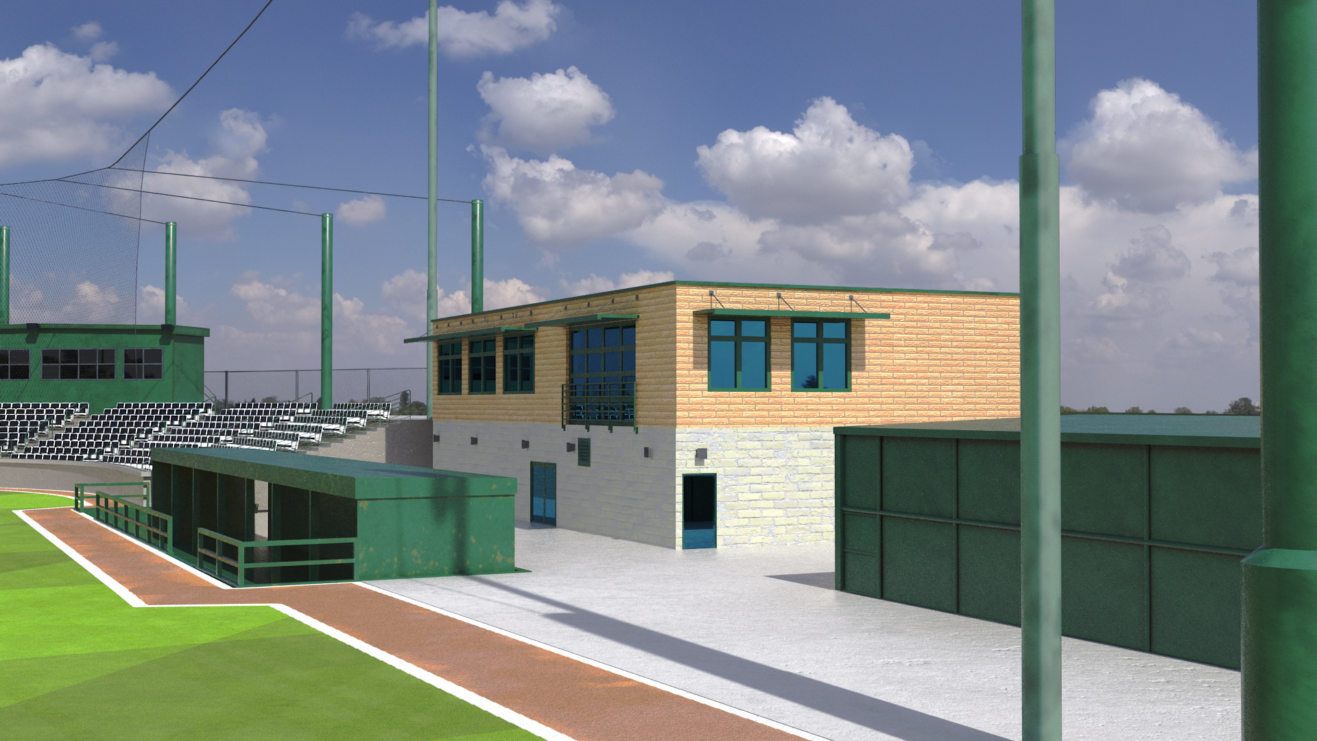 University Baseball Stadium 3D