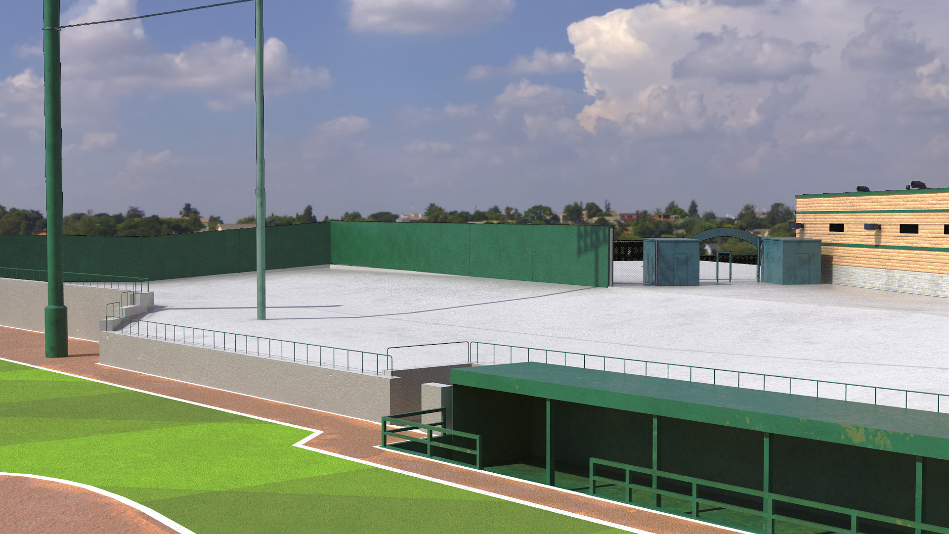 University Baseball Stadium 3D